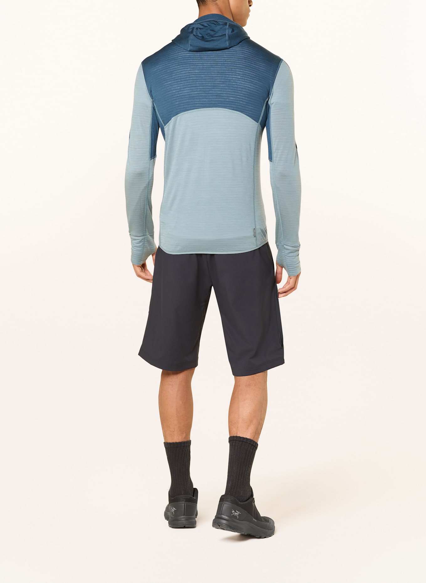 icebreaker Midlayer-Jacke MERINO BLEND REALFLEECE™ DESCEDER mit Merinowolle: PETROL / MINT