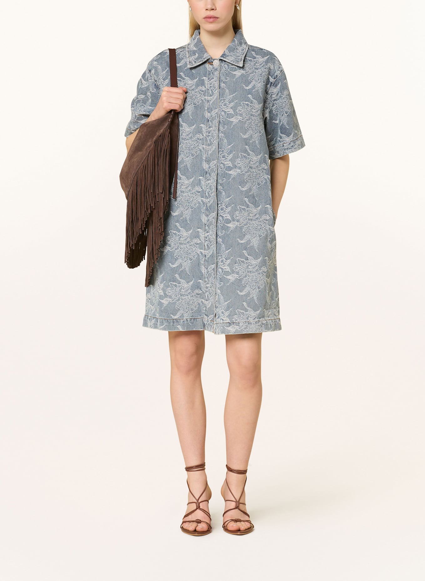 Y.A.S. Jeanskleid: BLAU / HELLBLAU