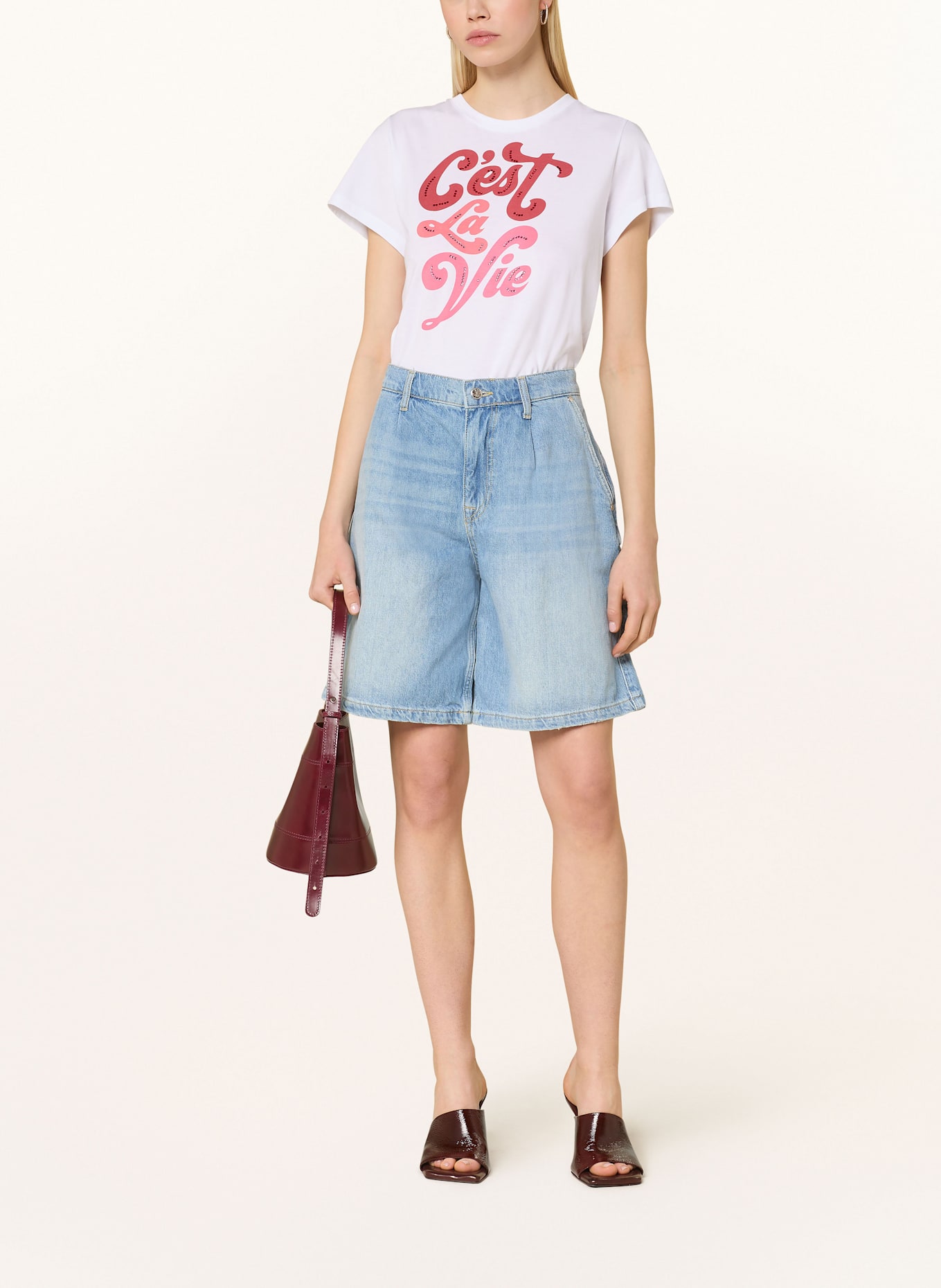 CATNOIR T-Shirt: WEISS / HELLROT