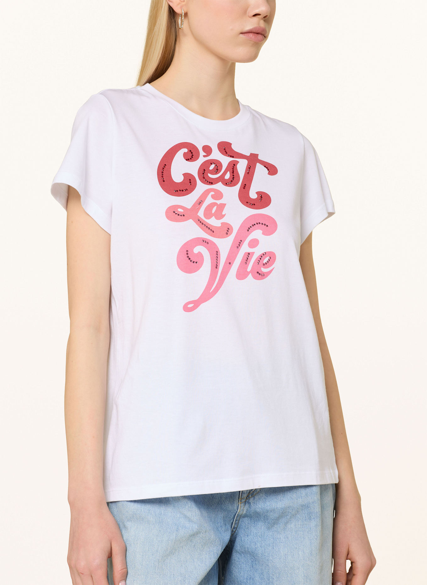 CATNOIR T-Shirt: WEISS / HELLROT