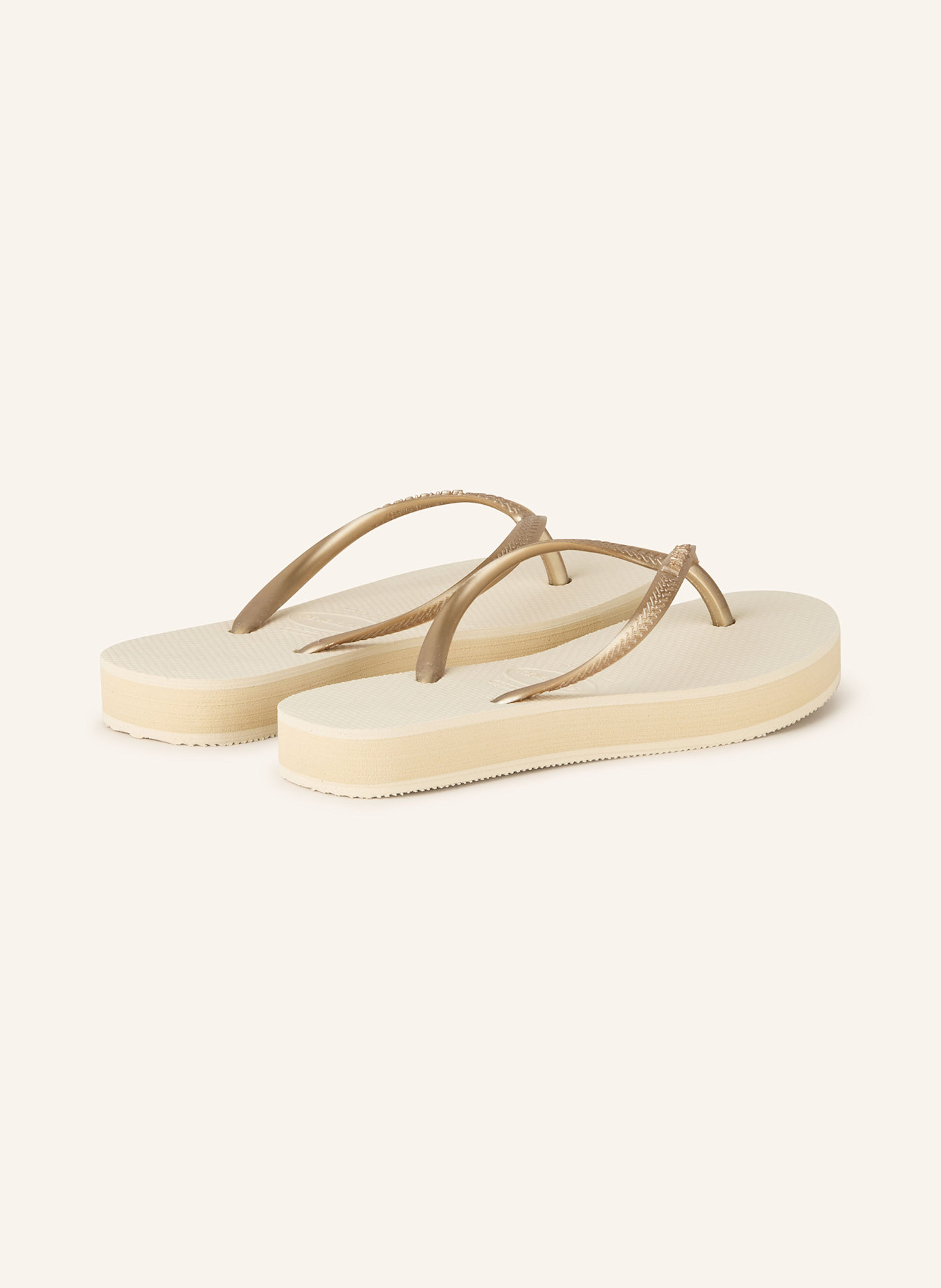 havaianas Japonki SLIM FLATFORM: BEŻOWY