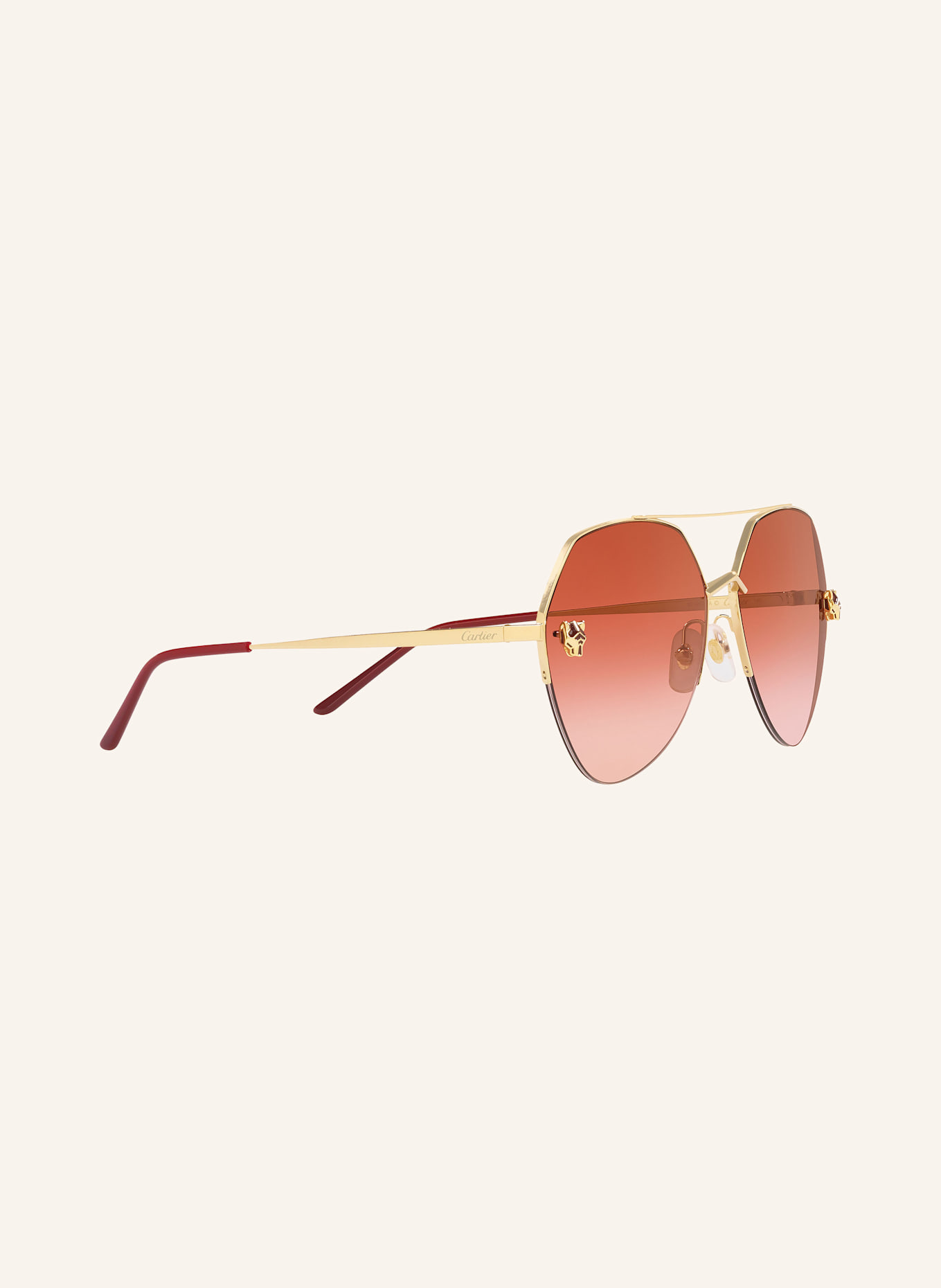 Cartier Sonnenbrille CT0355S: 2390U1 - GOLD/ ROT VERLAUF
