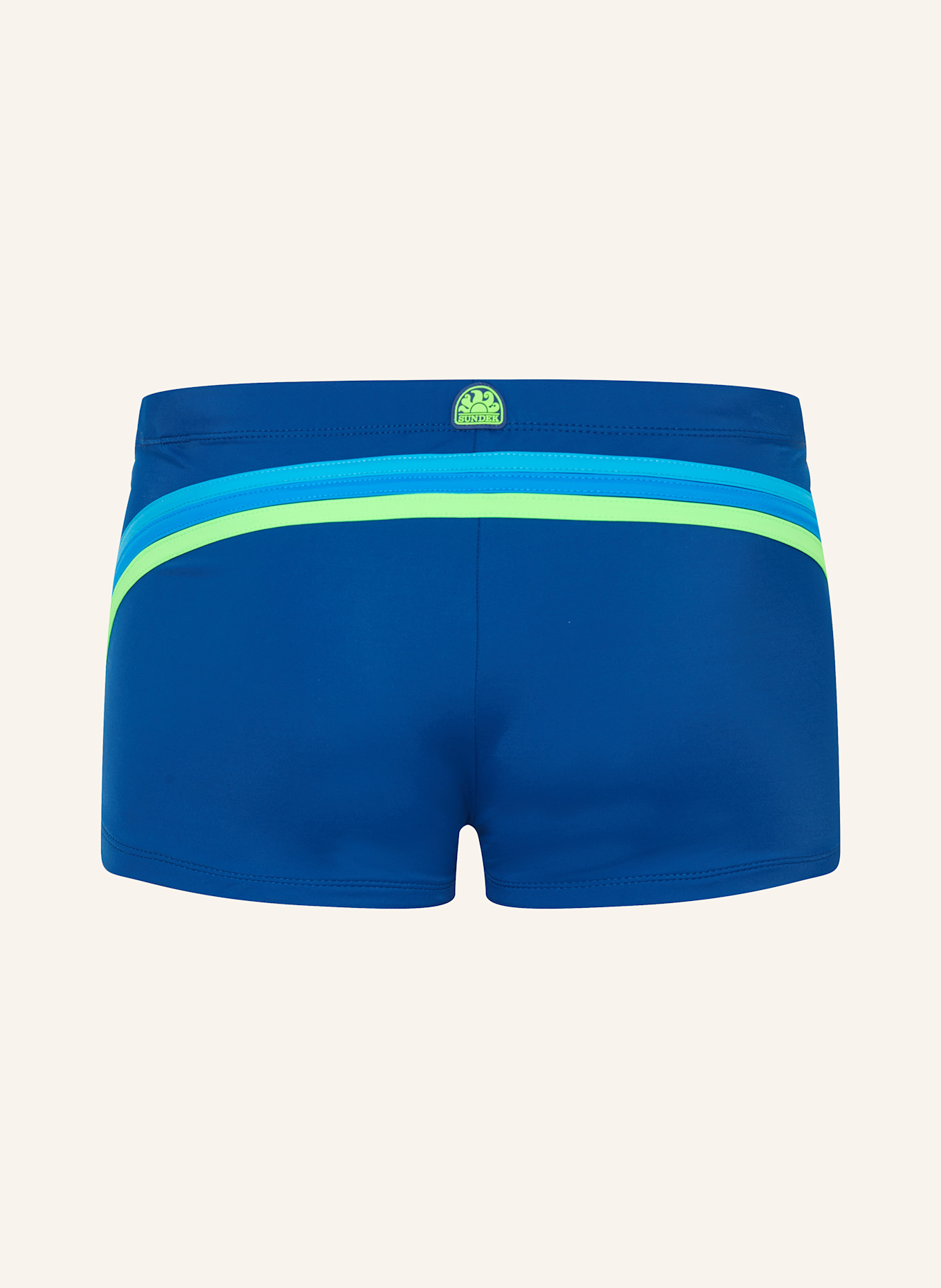 SUNDEK Swim trunks RAINBOW: BLUE / NEON GREEN / TURQUOISE