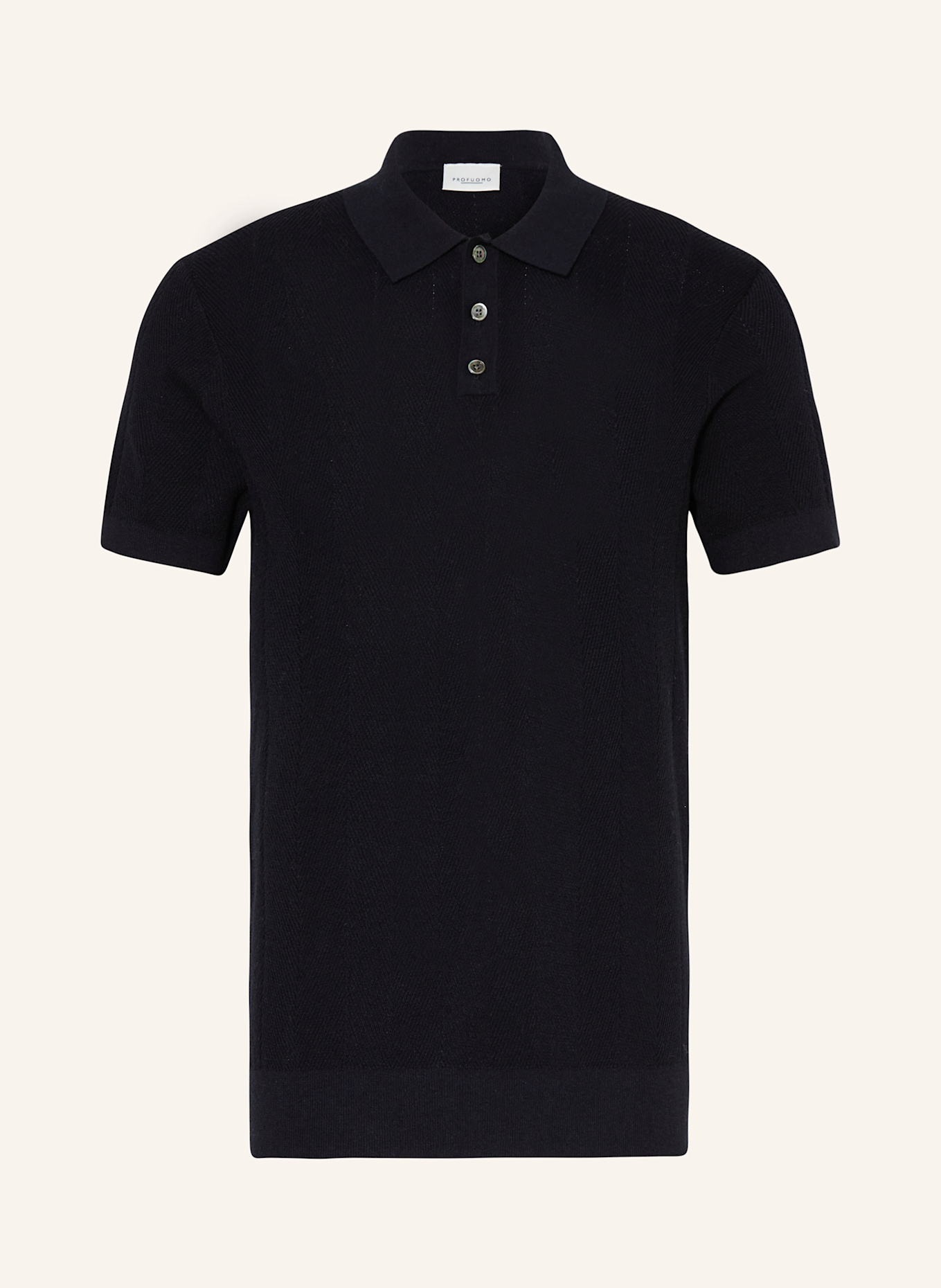 PROFUOMO Koszulka polo z dzianiny regular fit: GRANATOWY