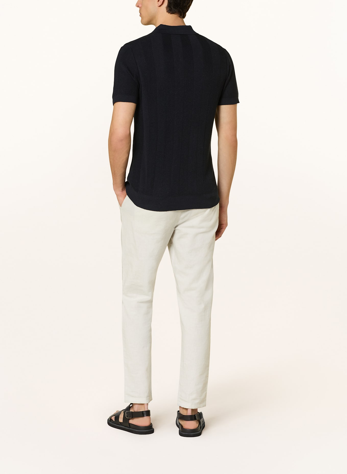 PROFUOMO Koszulka polo z dzianiny regular fit: GRANATOWY