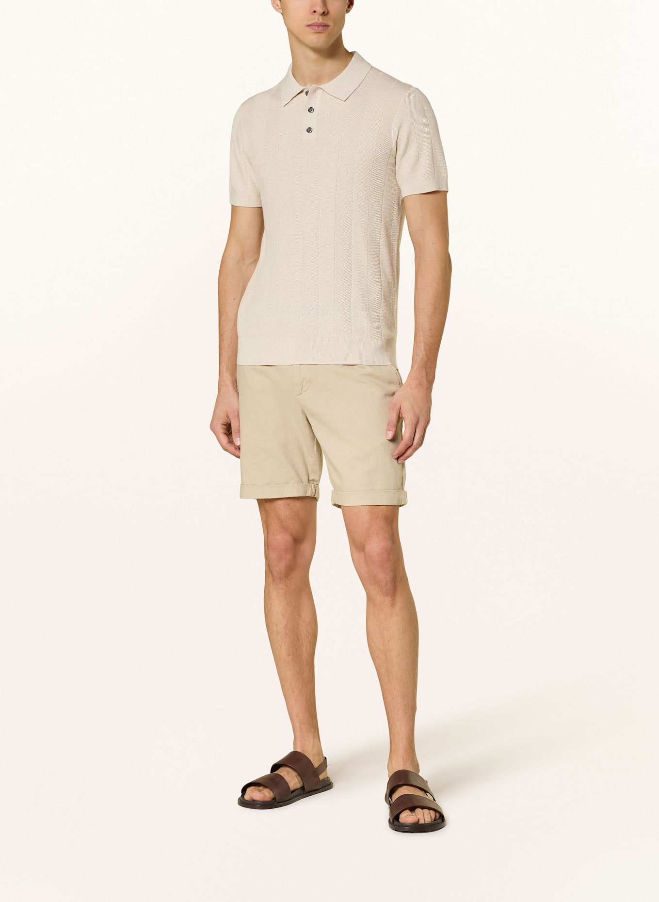 PROFUOMO Tbs Dinanpol Long Sleeve Polo regular fit: ECRU