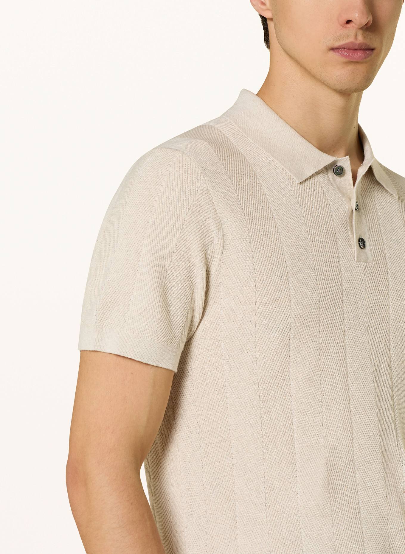 PROFUOMO Tbs Dinanpol Long Sleeve Polo regular fit: ECRU