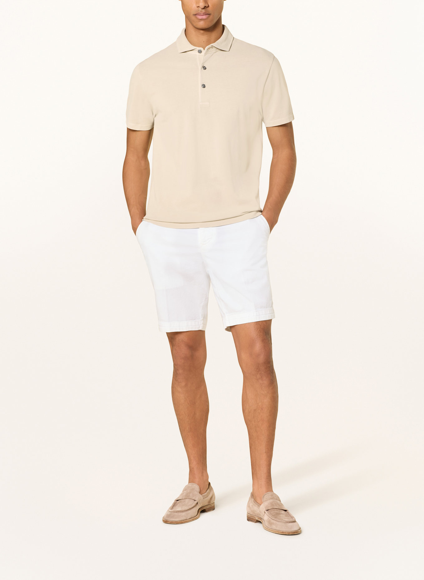 PROFUOMO Piqué-Poloshirt Slim Fit: BEIGE