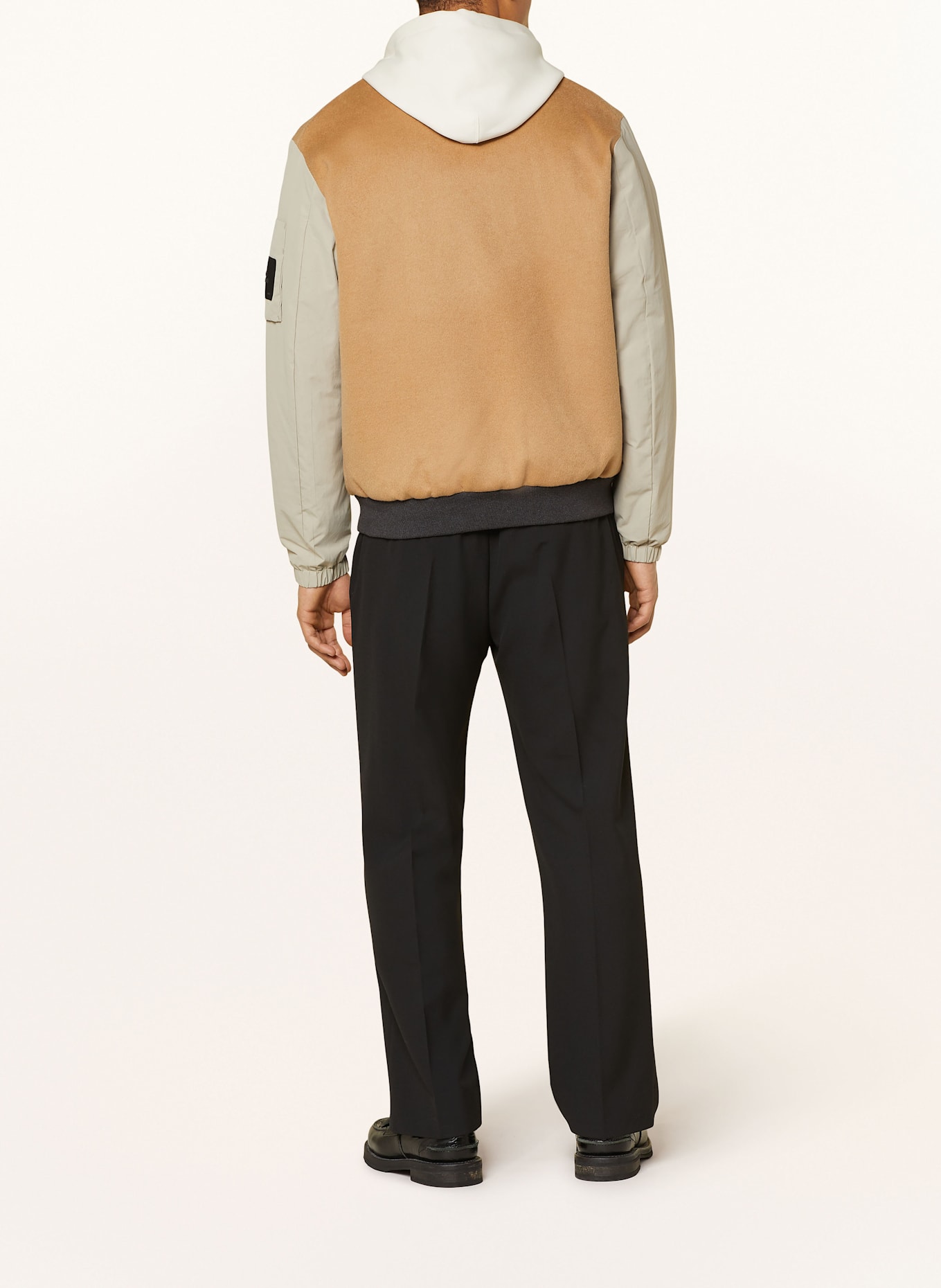 REPLAY Blouson im Materialmix: HELLBRAUN/ CAMEL