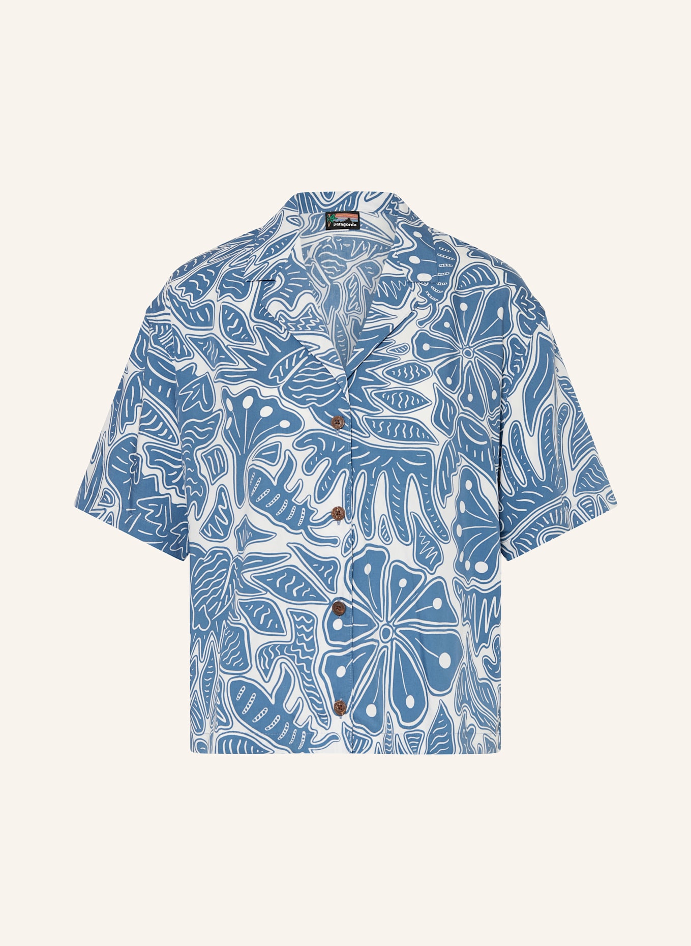 patagonia Outdoorblouse TIDAL THREADS: BLAUW / WIT