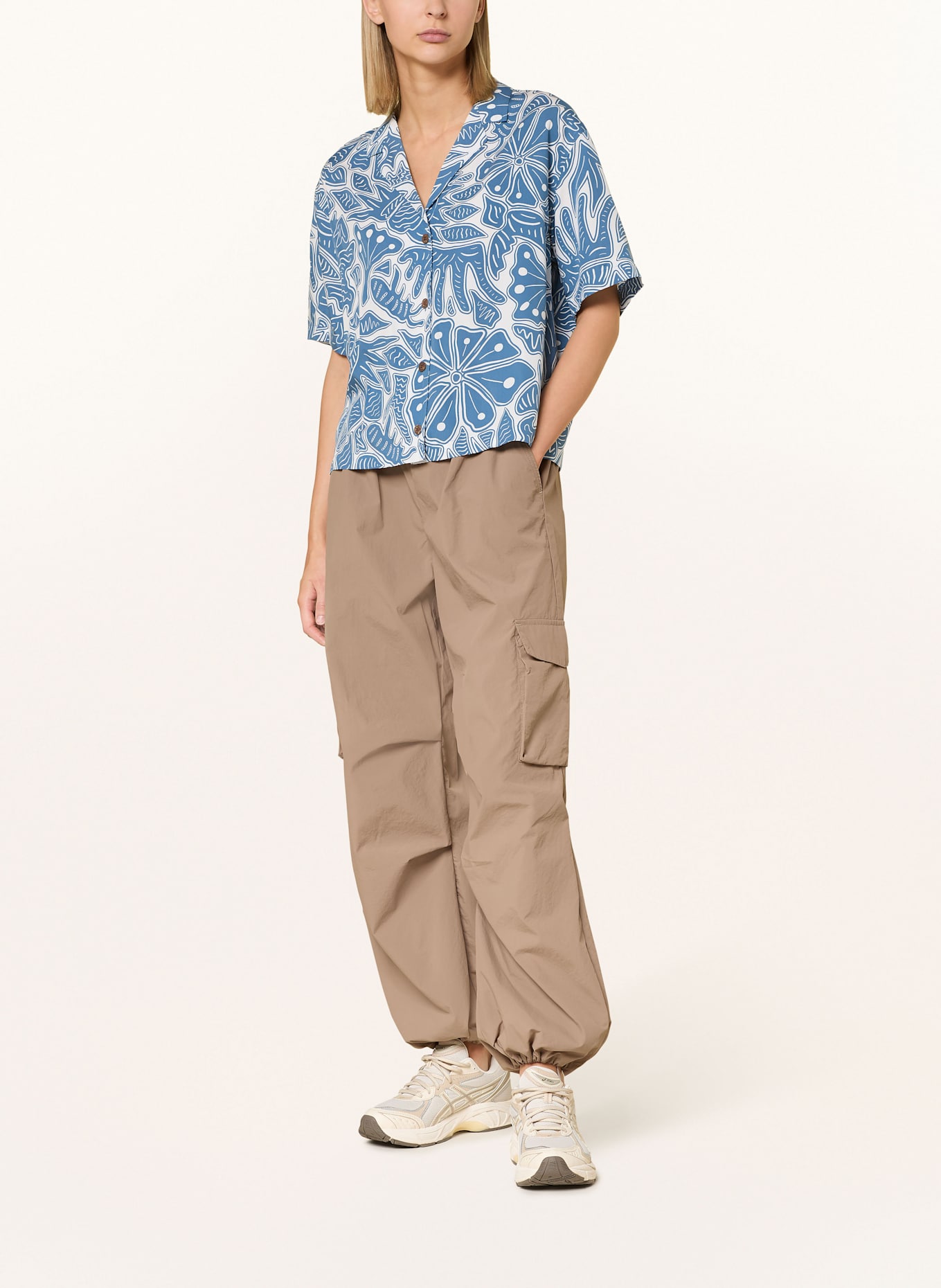 patagonia Outdoorblouse TIDAL THREADS: BLAUW / WIT