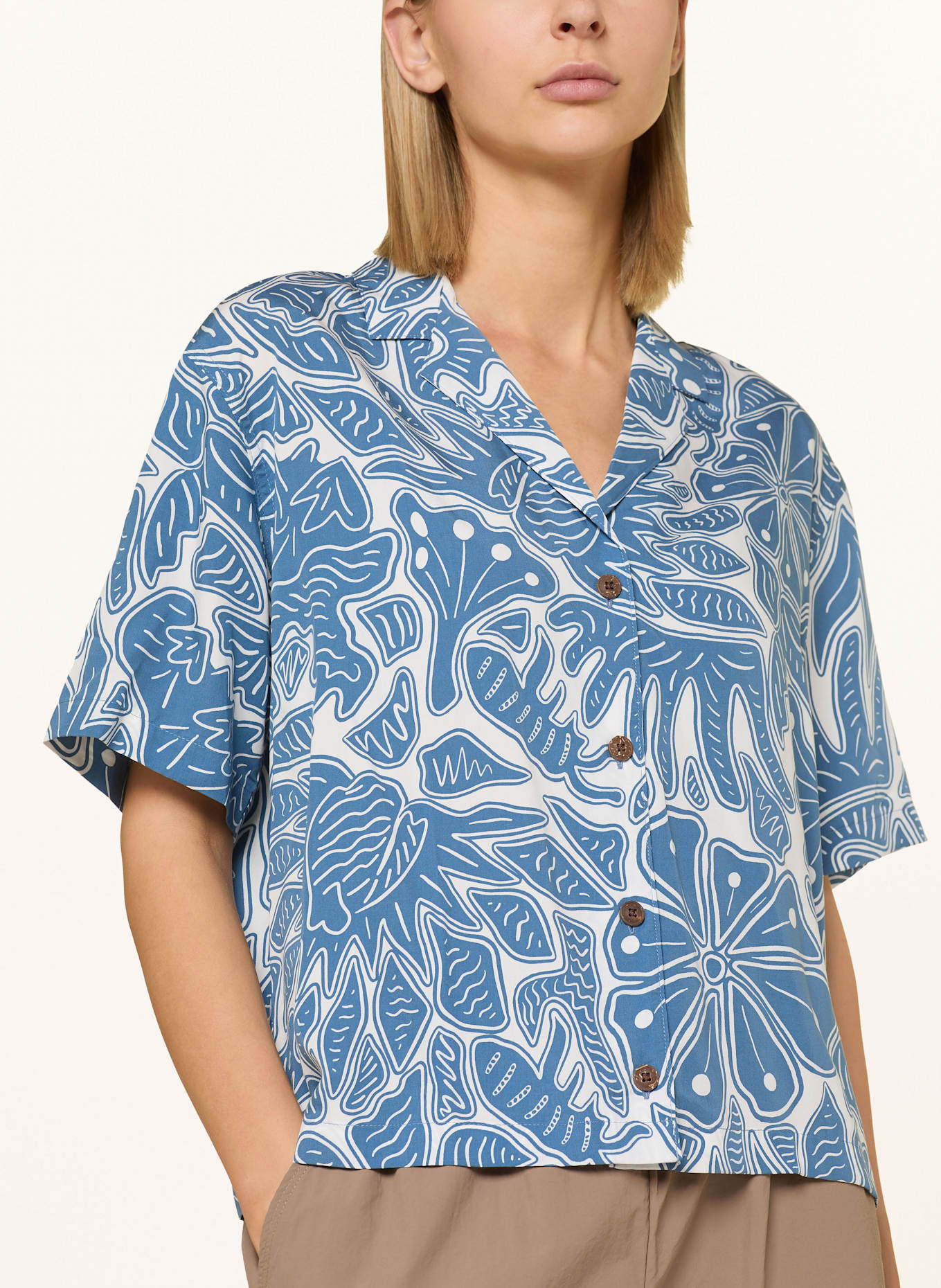 patagonia Outdoorblouse TIDAL THREADS: BLAUW / WIT