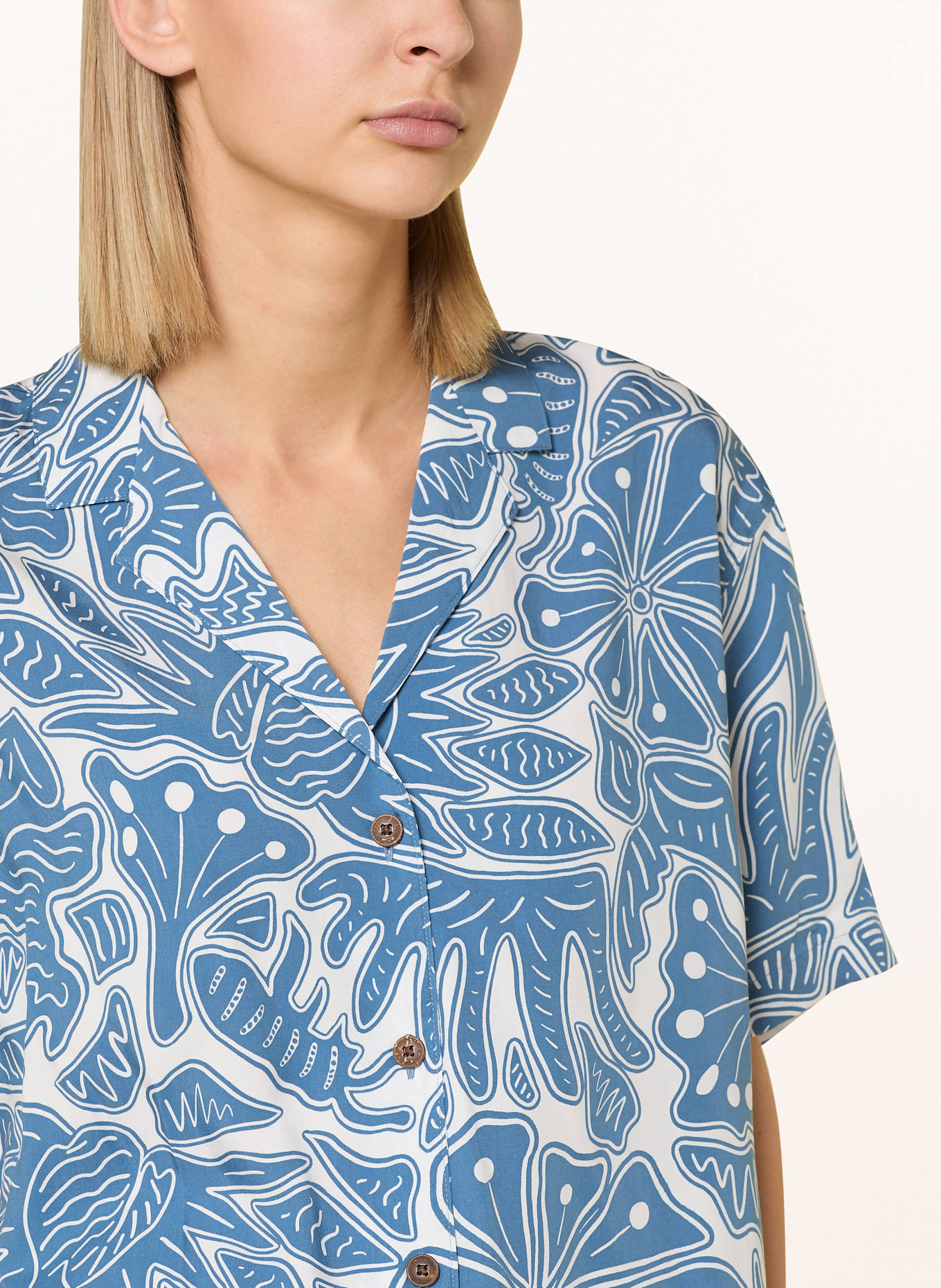 patagonia Outdoorblouse TIDAL THREADS: BLAUW / WIT