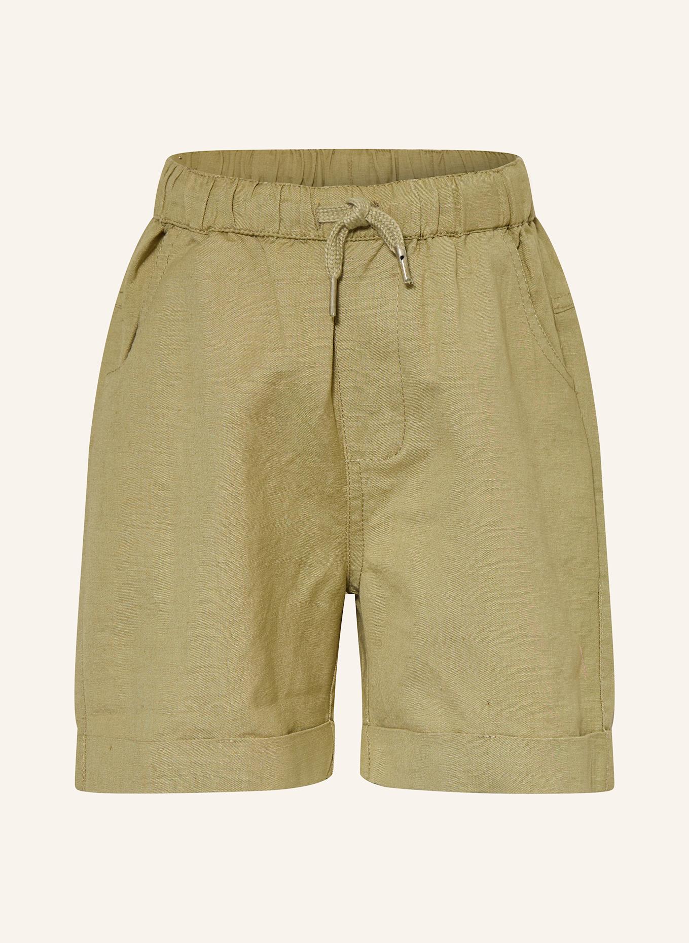 HUST and CLAIRE Shorts HARALD mit Leinen: HELLGRÜN