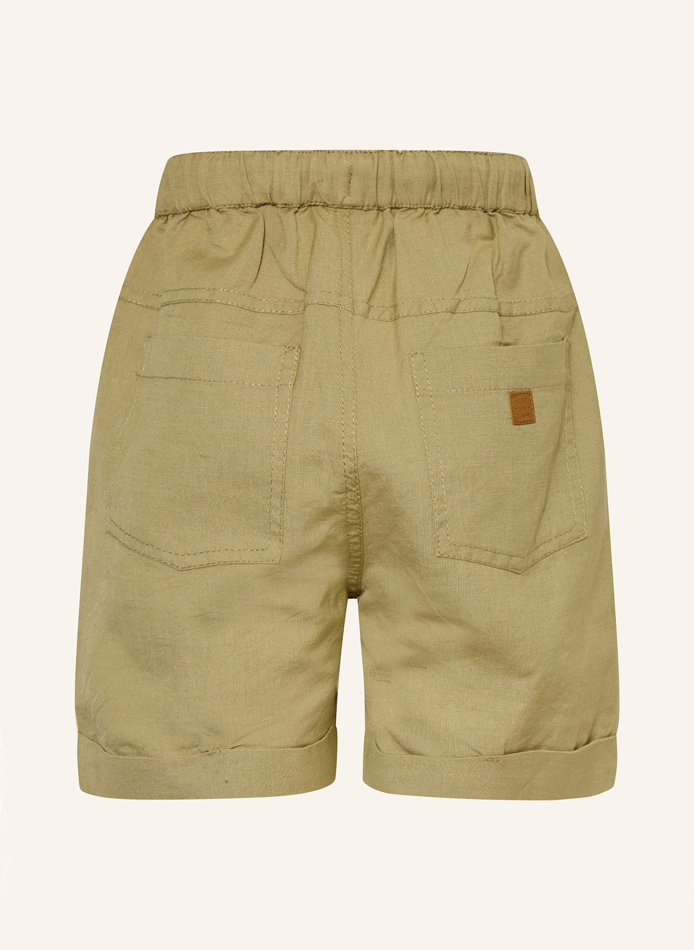 HUST and CLAIRE Shorts HARALD mit Leinen: HELLGRÜN