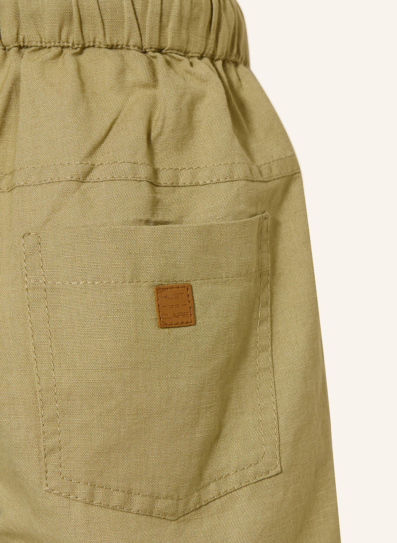 HUST and CLAIRE Shorts HARALD mit Leinen: HELLGRÜN