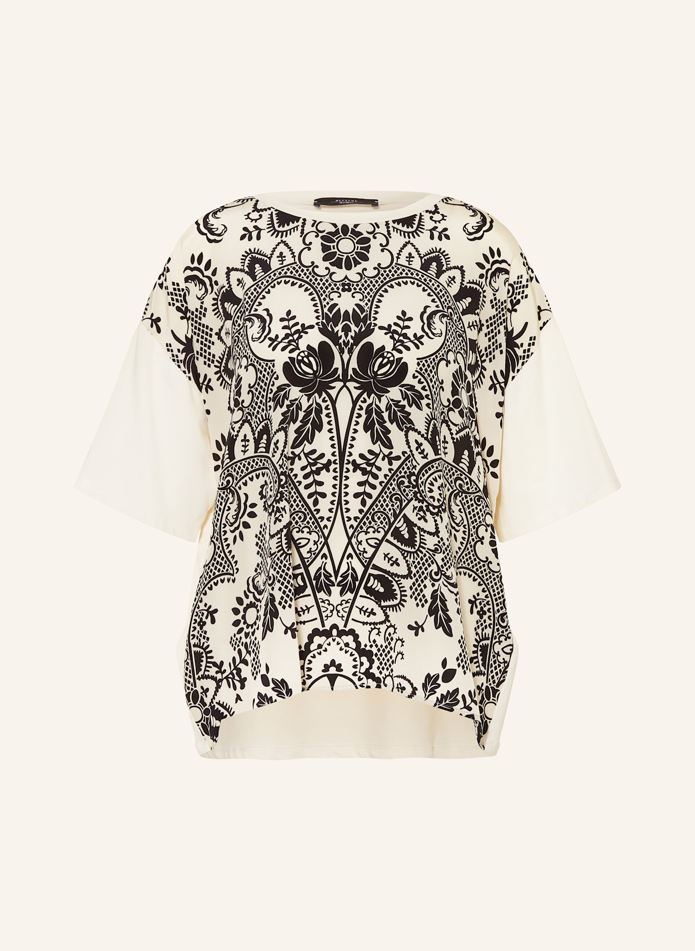 WEEKEND Max Mara T-shirt PAMPAS in mixed materials in ecru