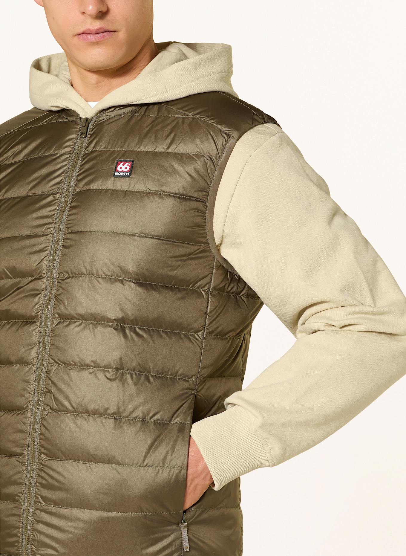 66°NORTH Daunenweste KEILIR: DUNKELBRAUN
