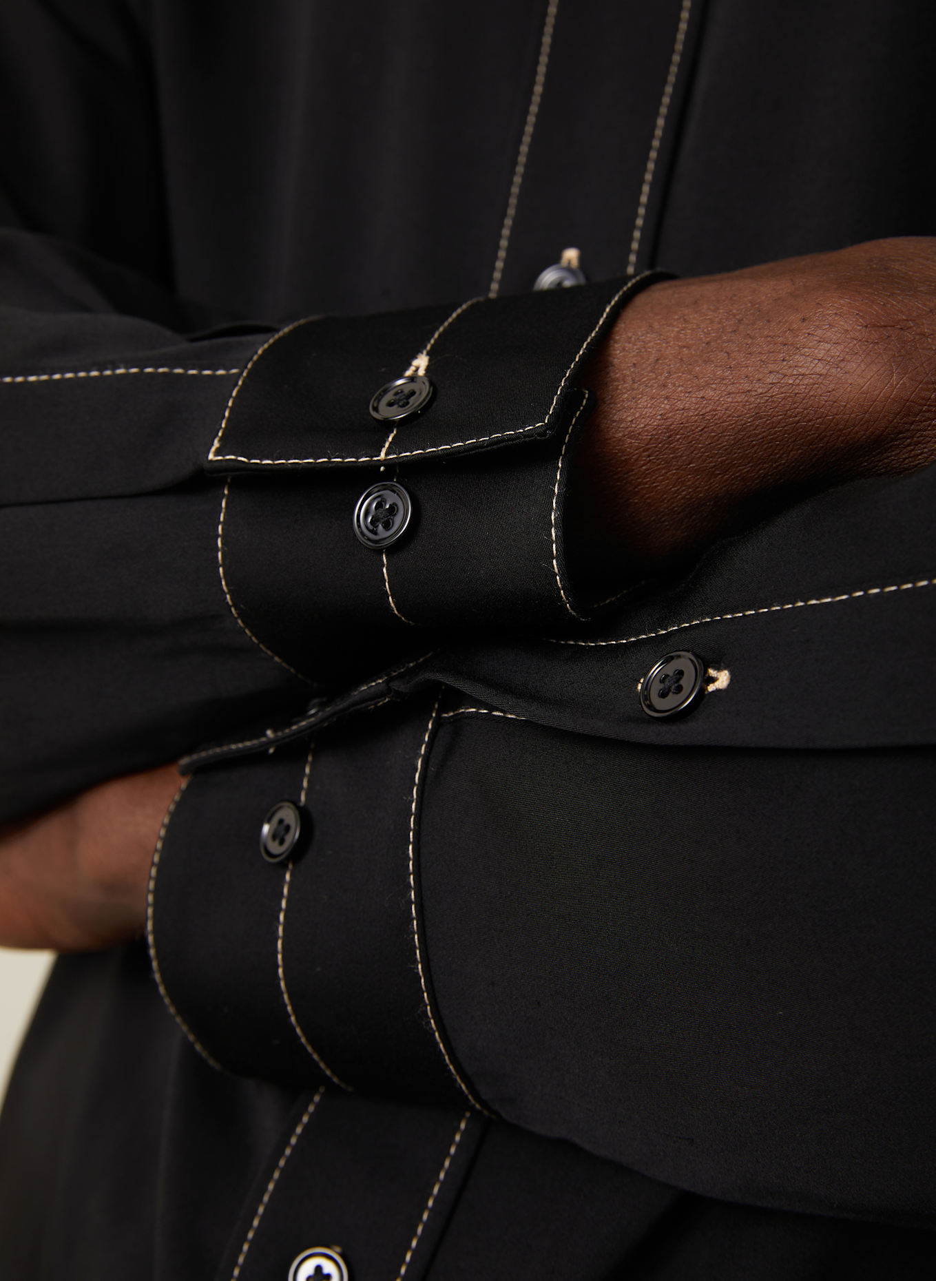 LEMAIRE Košile Comfort Fit: ČERNÁ