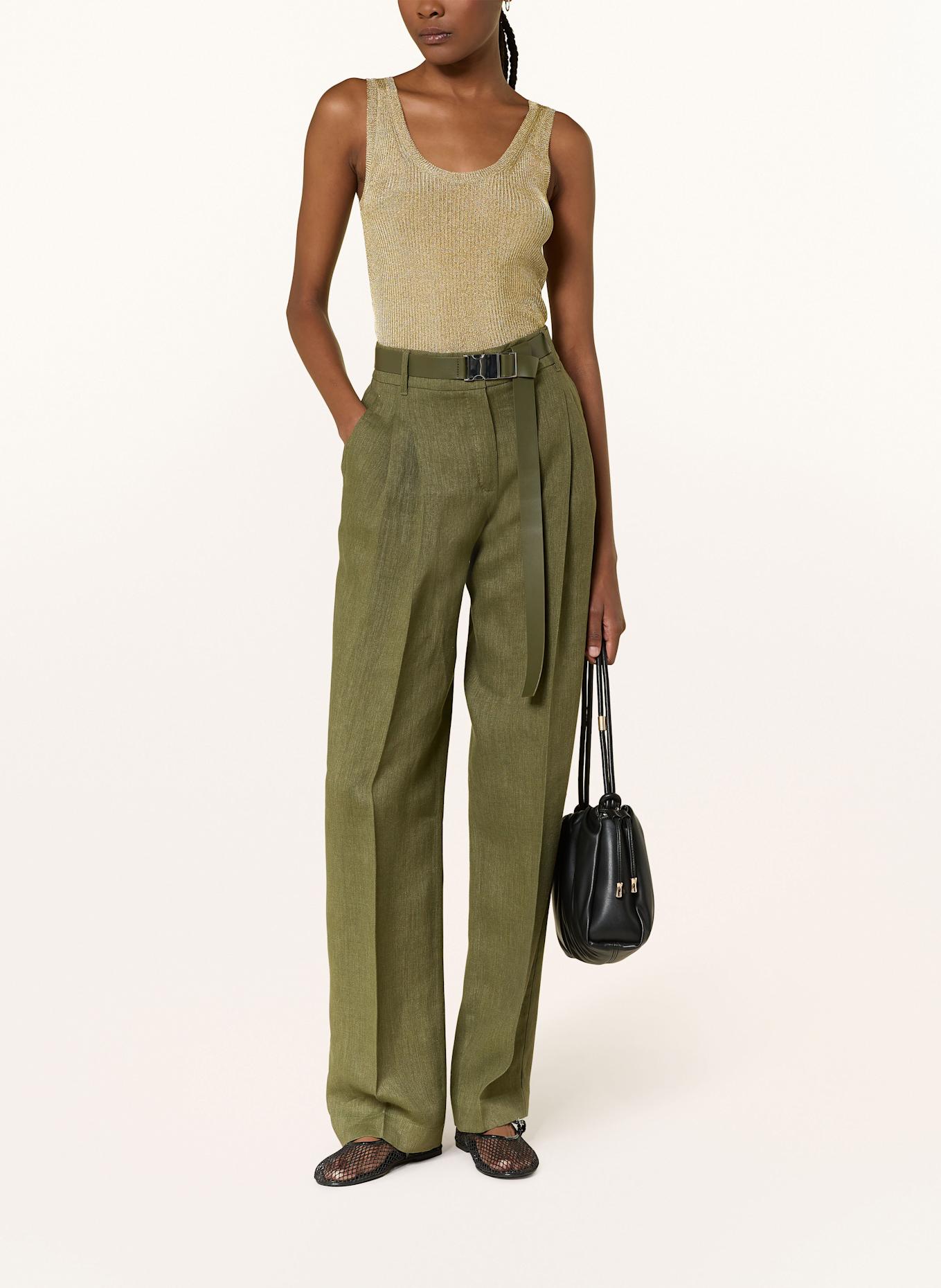 Max Mara STUDIO Pletený top HARDY s třpytivou přízí: ZLATÁ