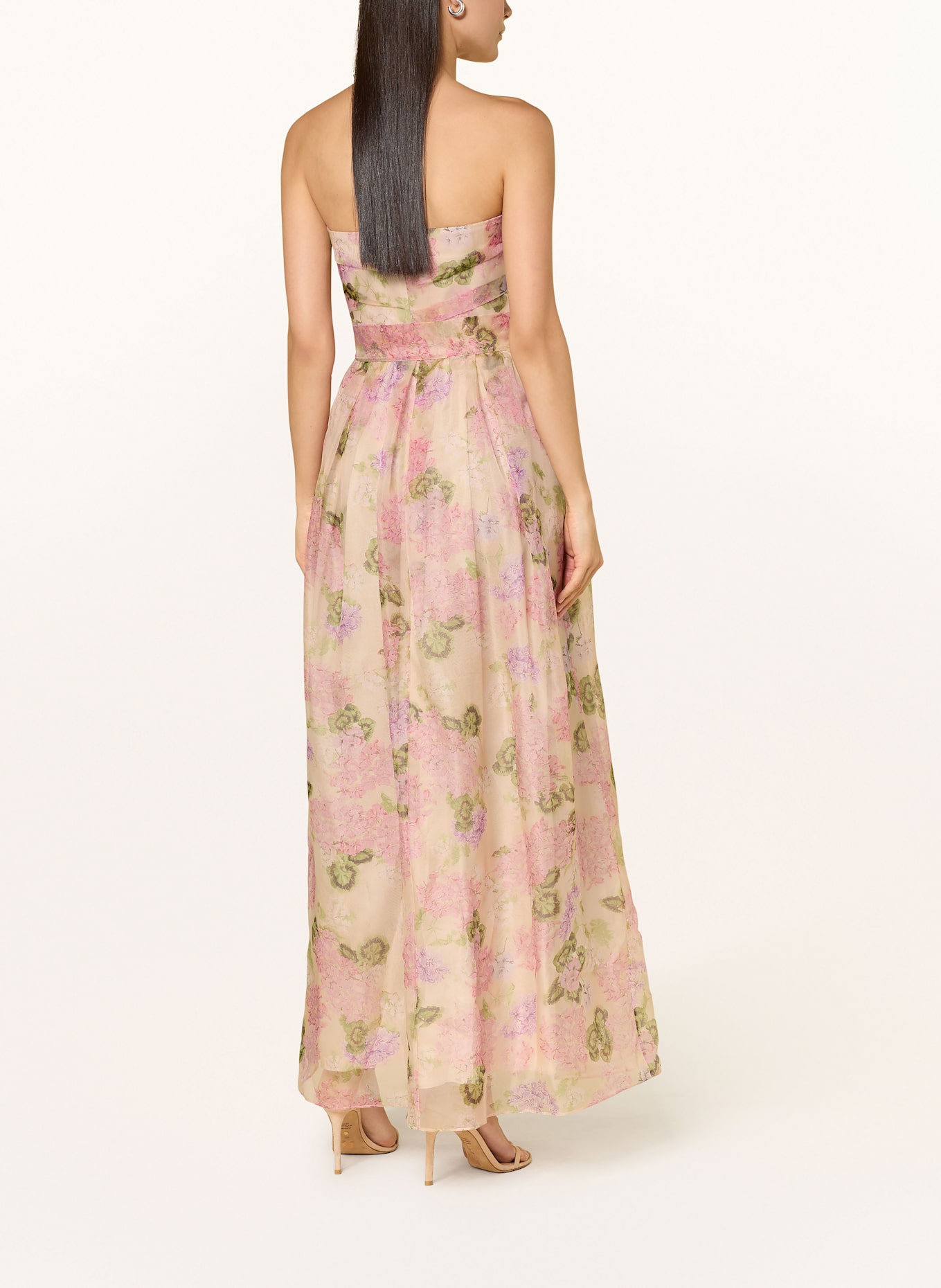 Max Mara STUDIO Abendkleid LISETTA aus Seide: ROSA/ LILA/ GRÜN
