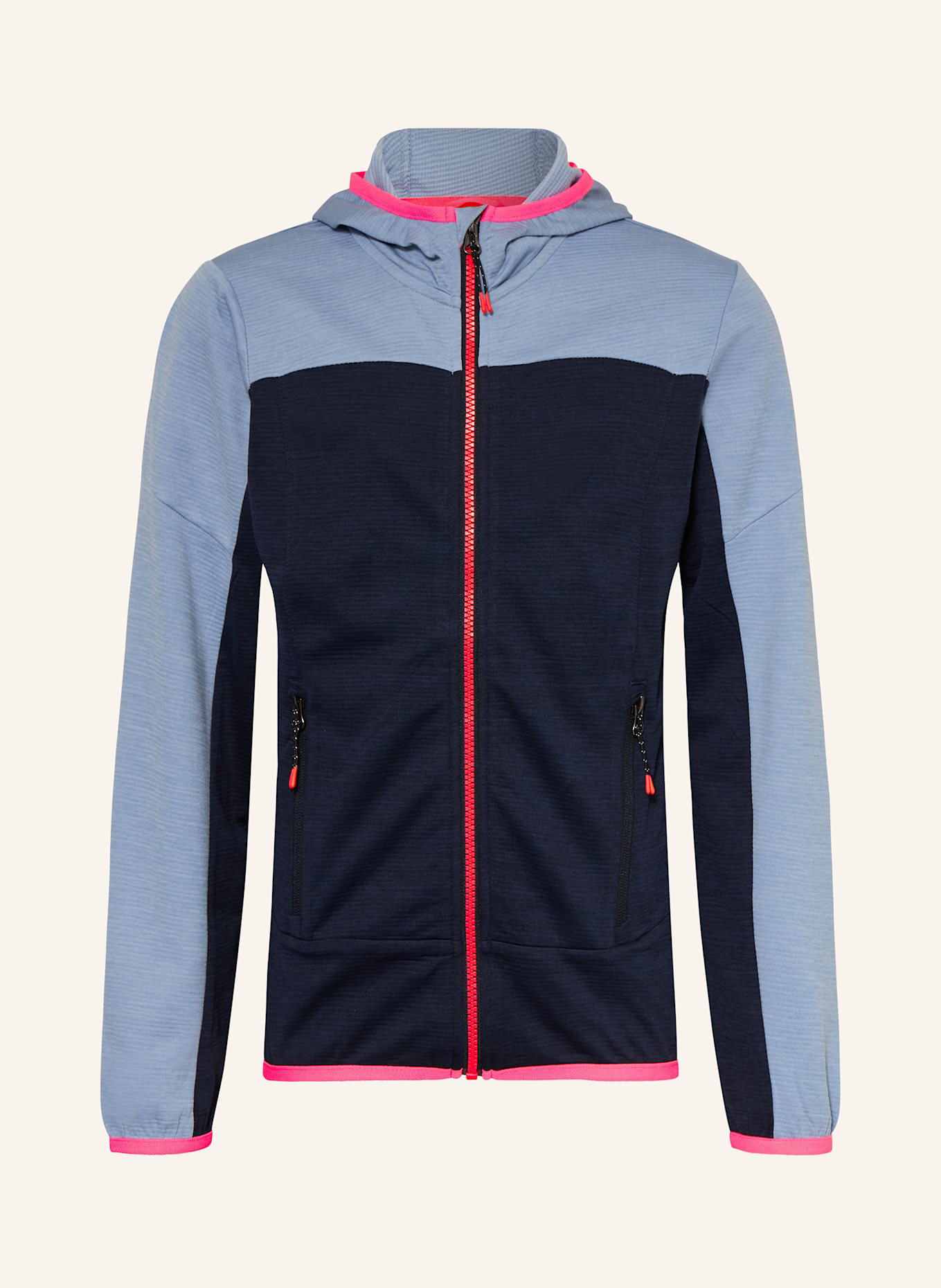 killtec Midlayer-Jacke KOS 167: DUNKELBLAU / BLAUGRAU / PINK