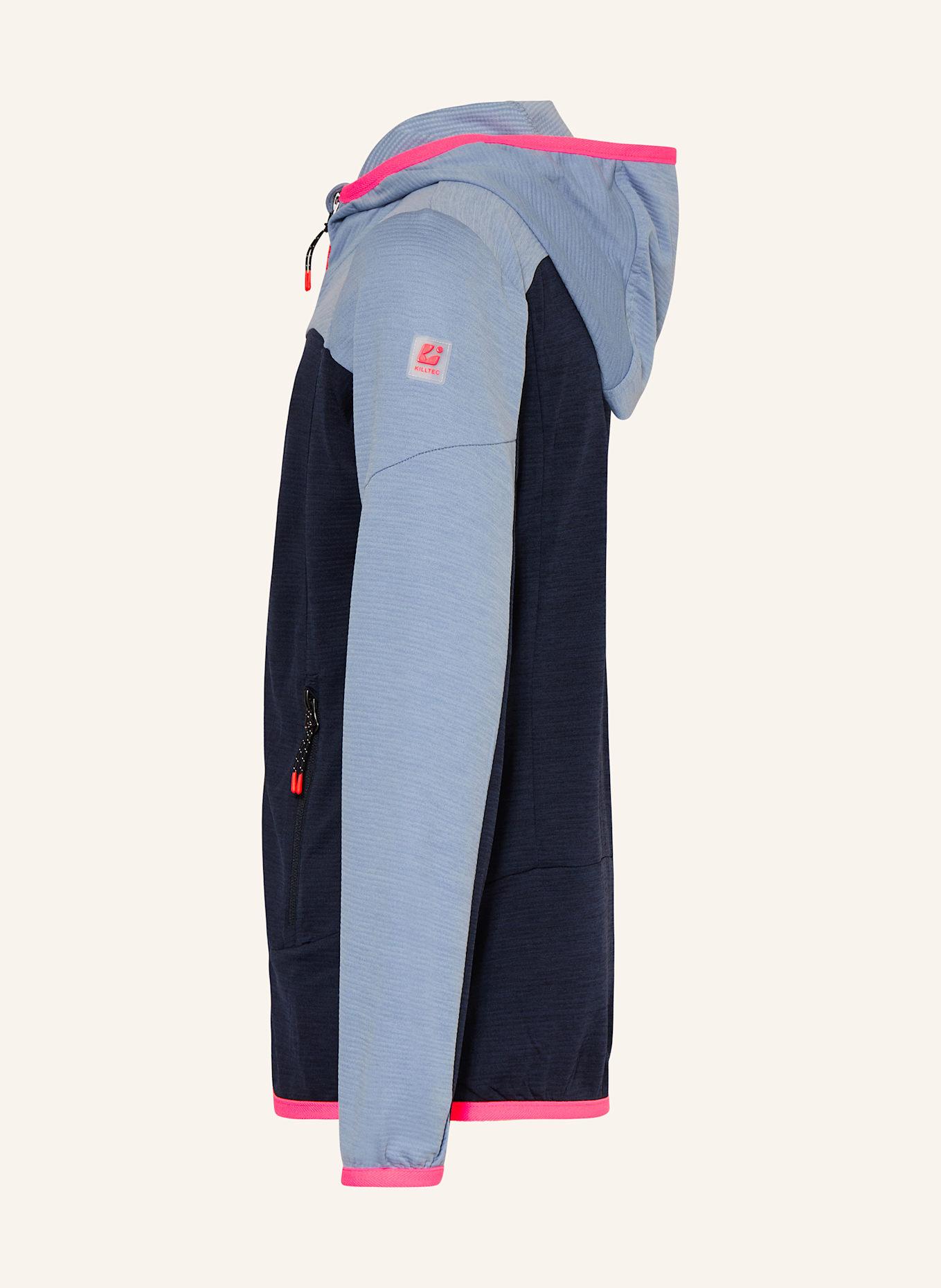 killtec Midlayer-Jacke KOS 167: DUNKELBLAU / BLAUGRAU / PINK