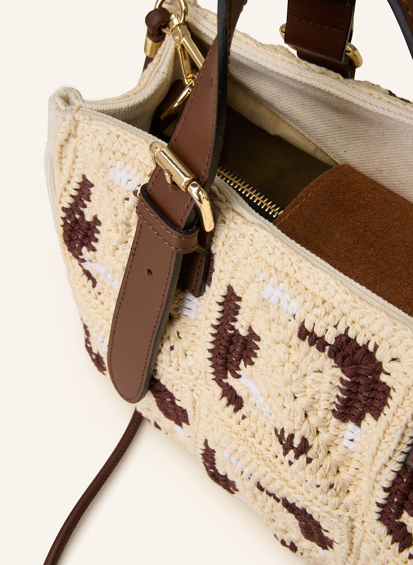 ViaMailBag Handtasche FUNNY: ECRU / BRAUN