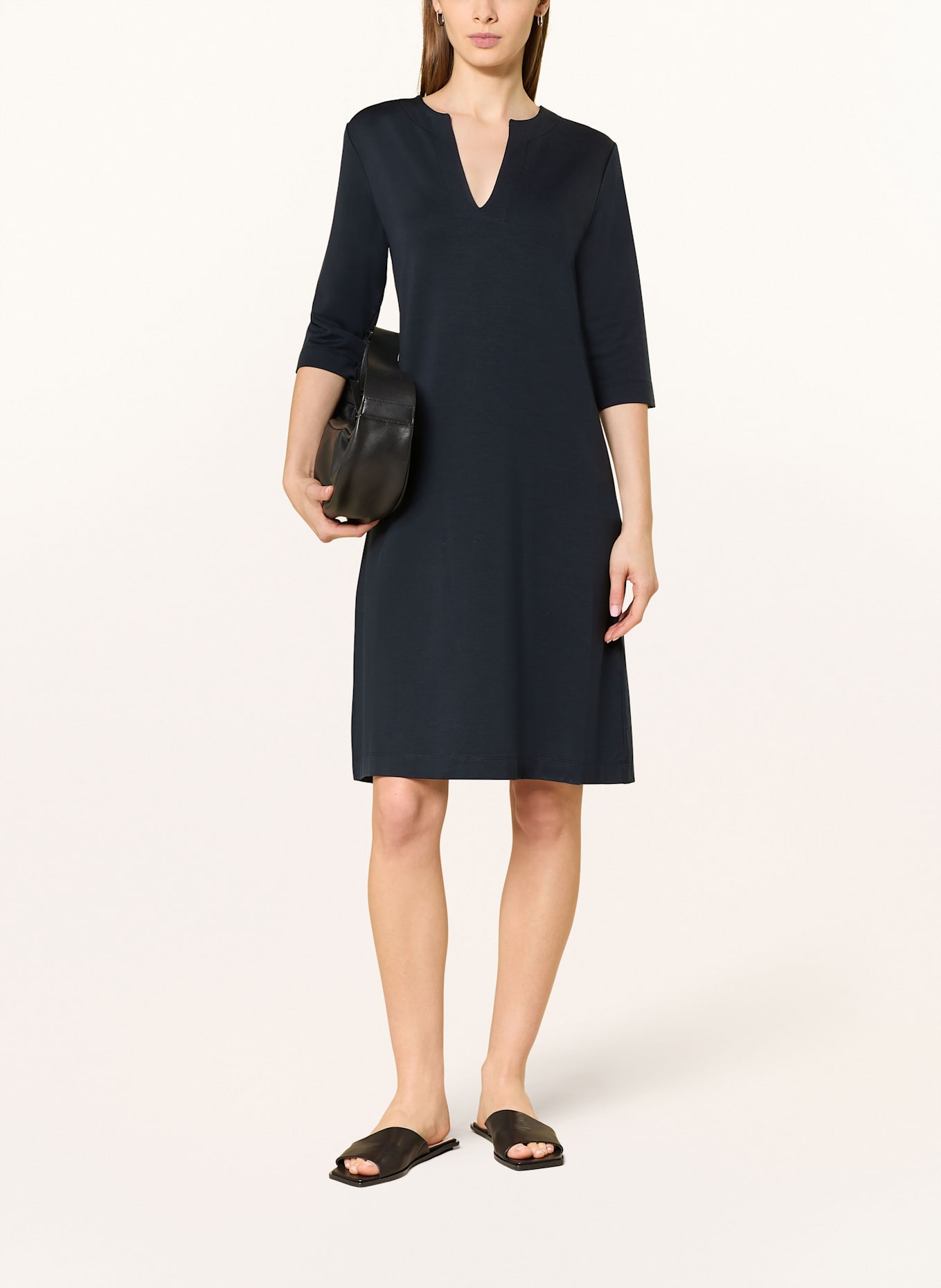LANIUS Jerseykleid mit 3/4-Arm: DUNKELBLAU
