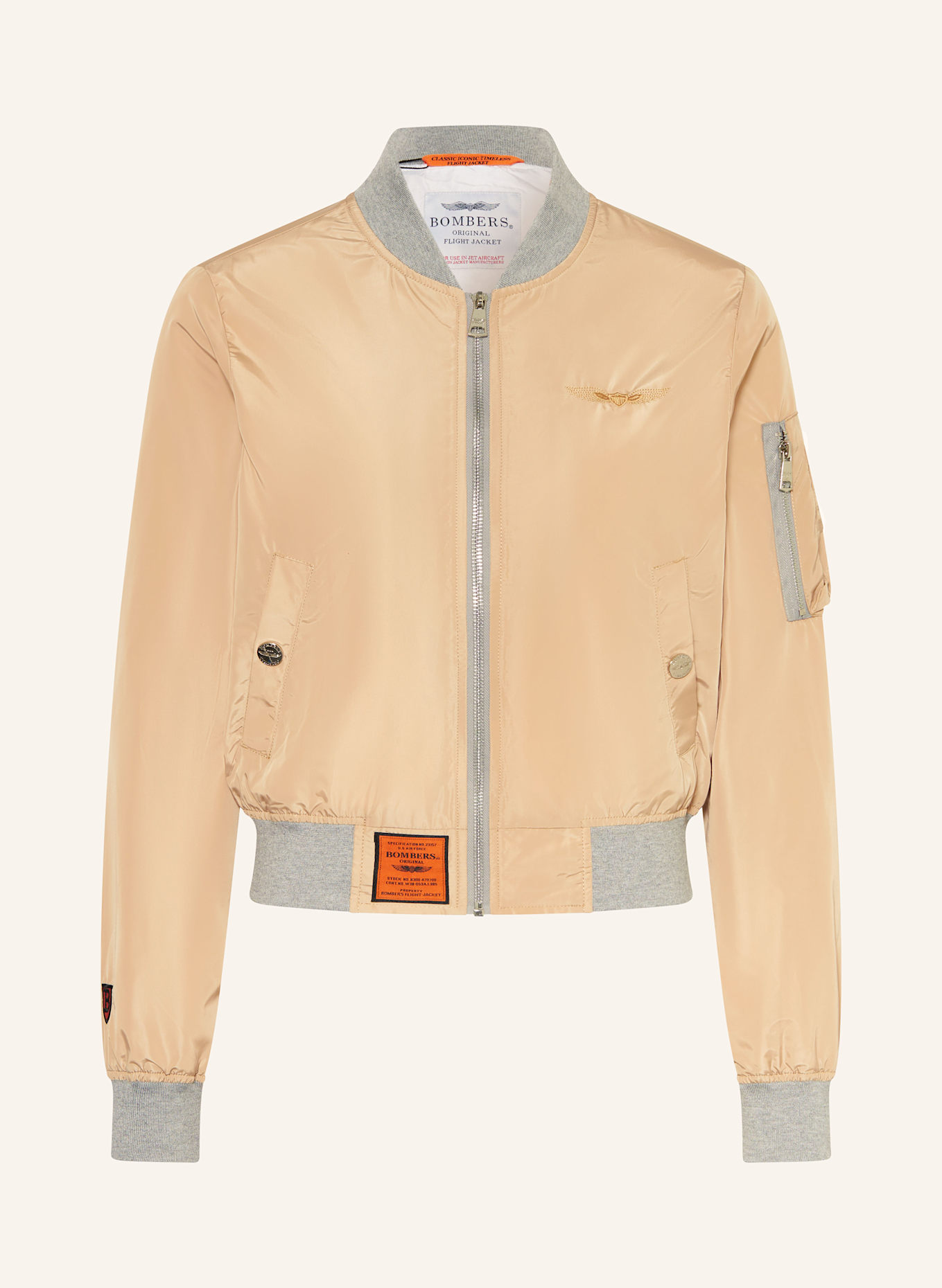 BOMBERS ORIGINAL Blouson: BEIGE/ GRAU
