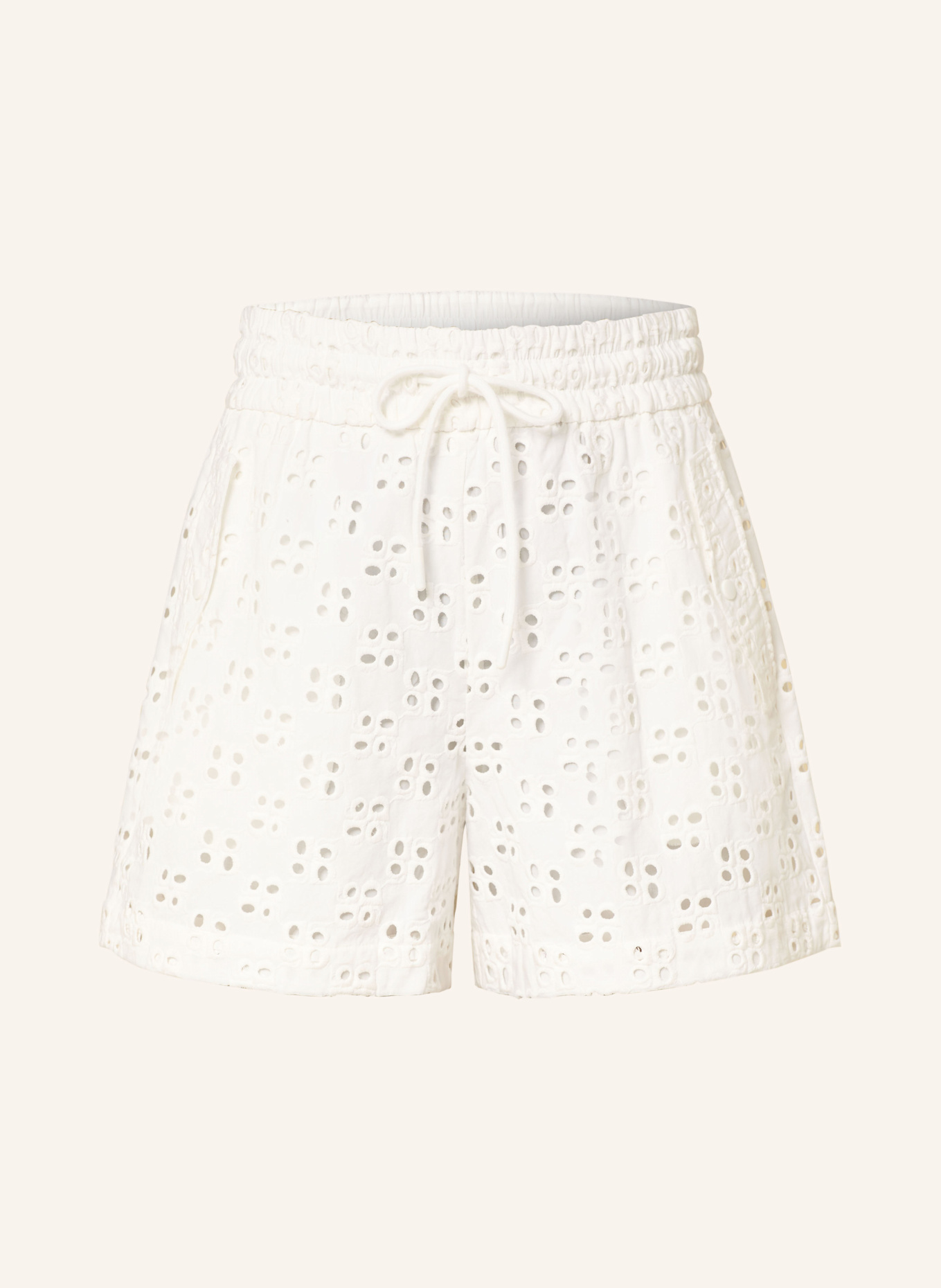 DANTE6 Shorts TREVA aus Lochspitze: WEISS