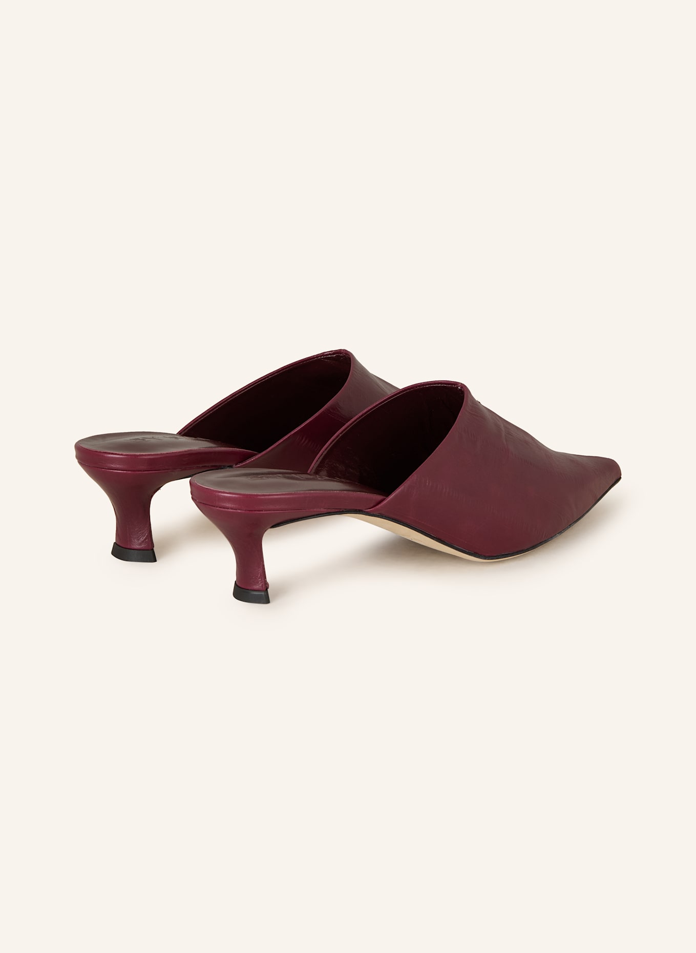BY FAR Mules LUCIANA: DUNKELROT