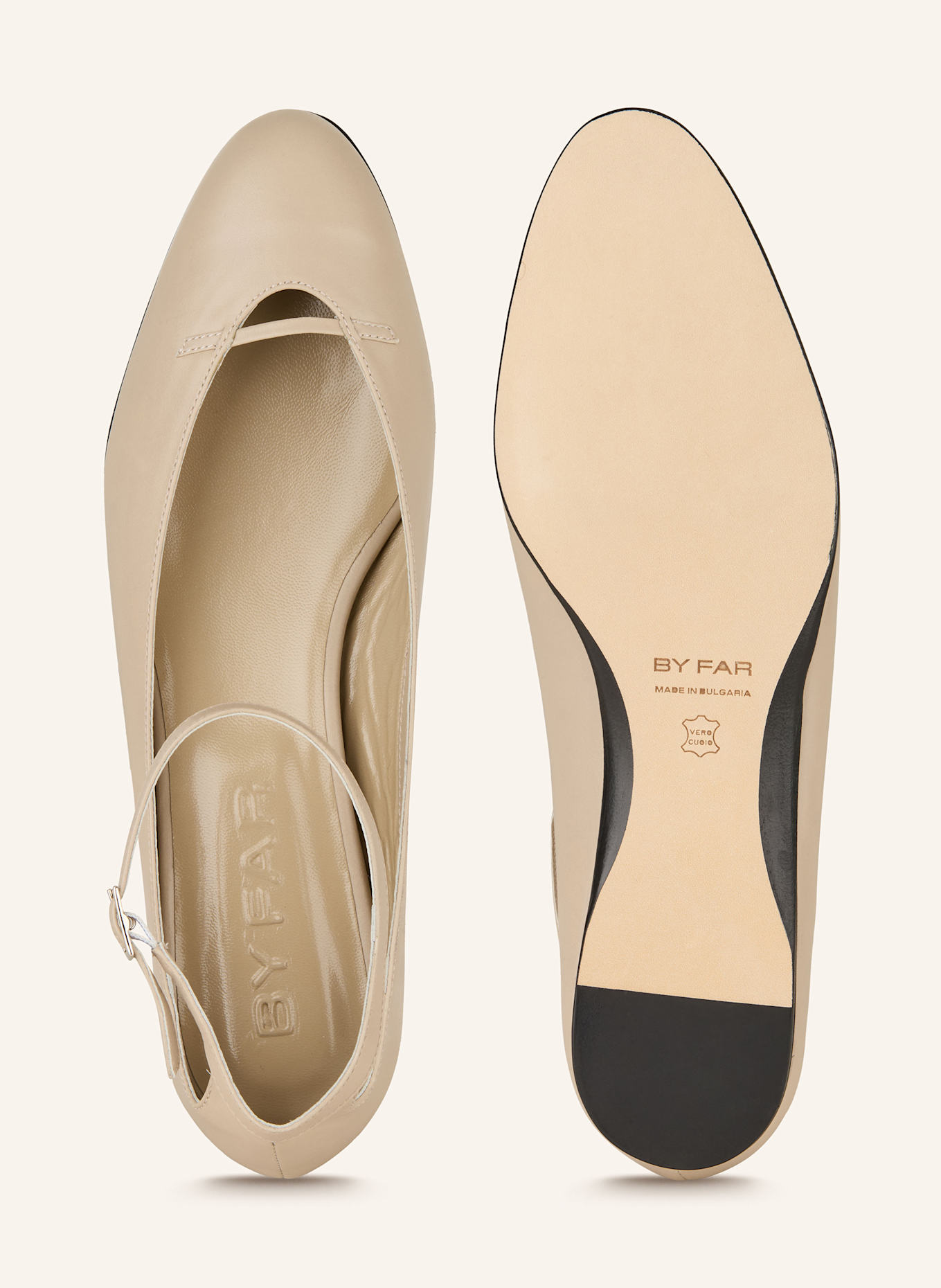BY FAR Slingballerinas MARGOT: BEIGE