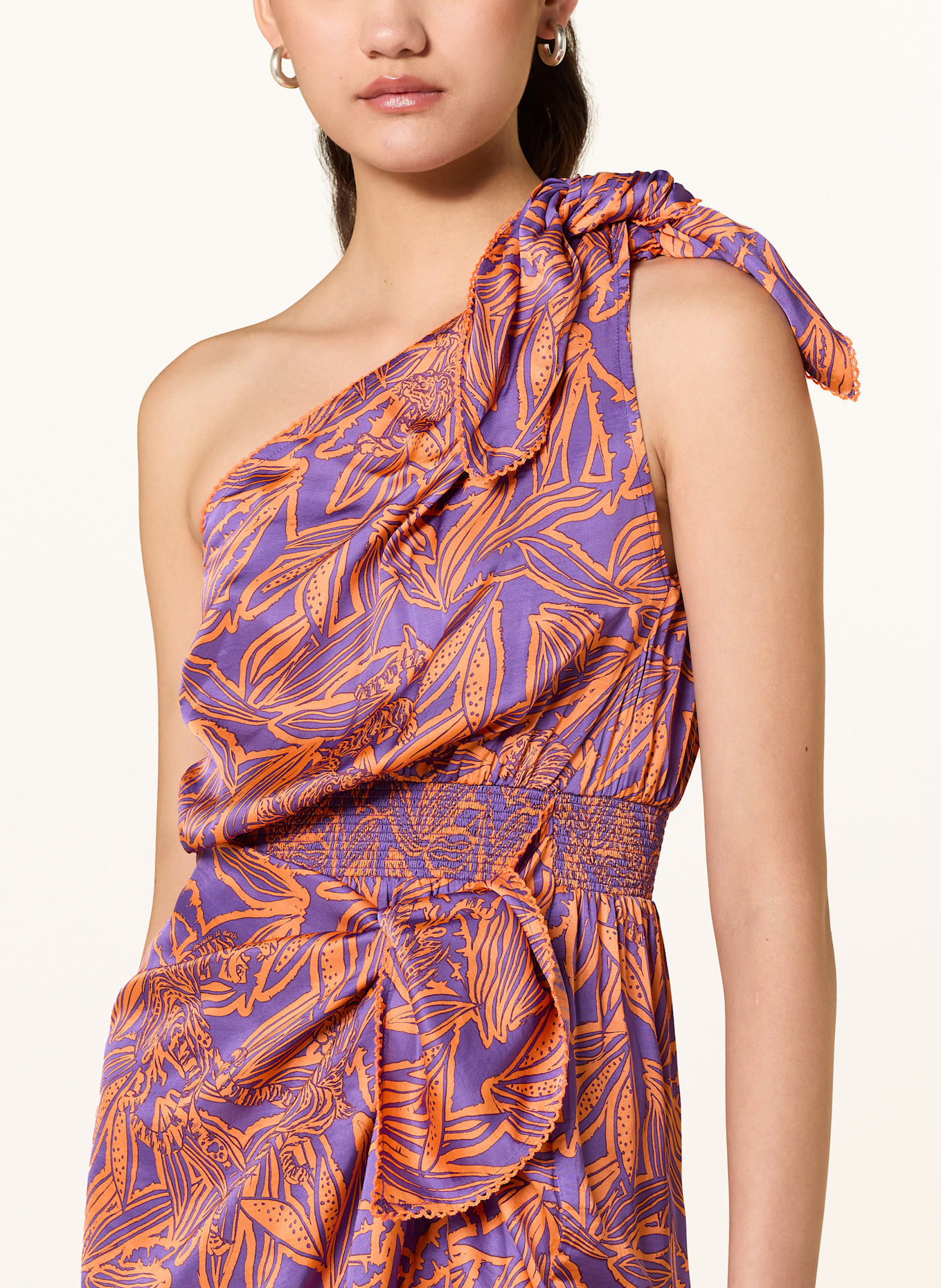 Poupette St Barth Strandkleid CELIE: LILA / ORANGE