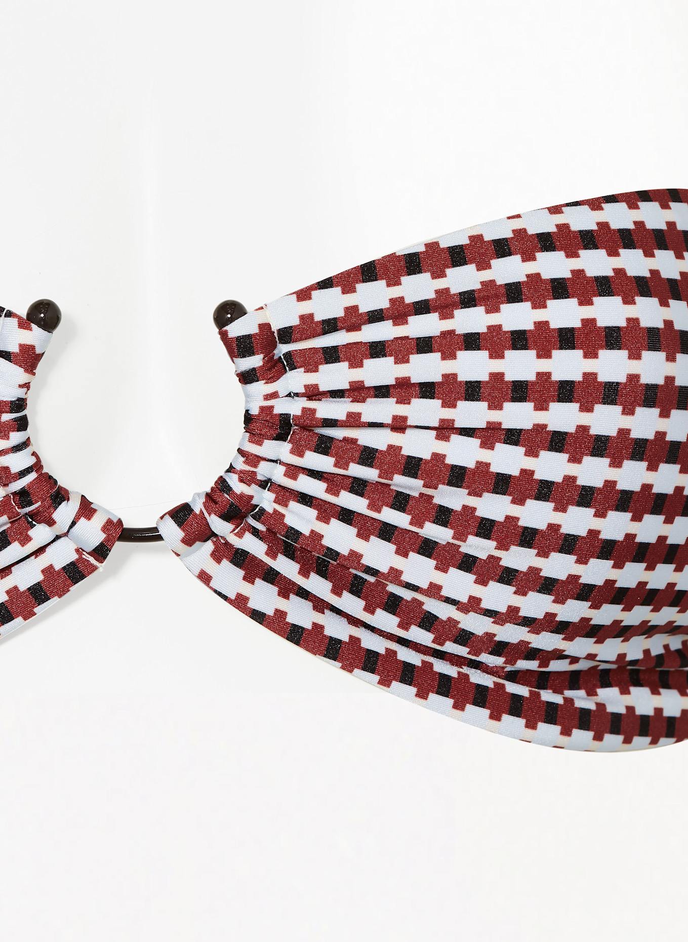 JETS Australia Bandeau-Bikini-Top ZARLA: DUNKELROT/ HELLBLAU/ ECRU