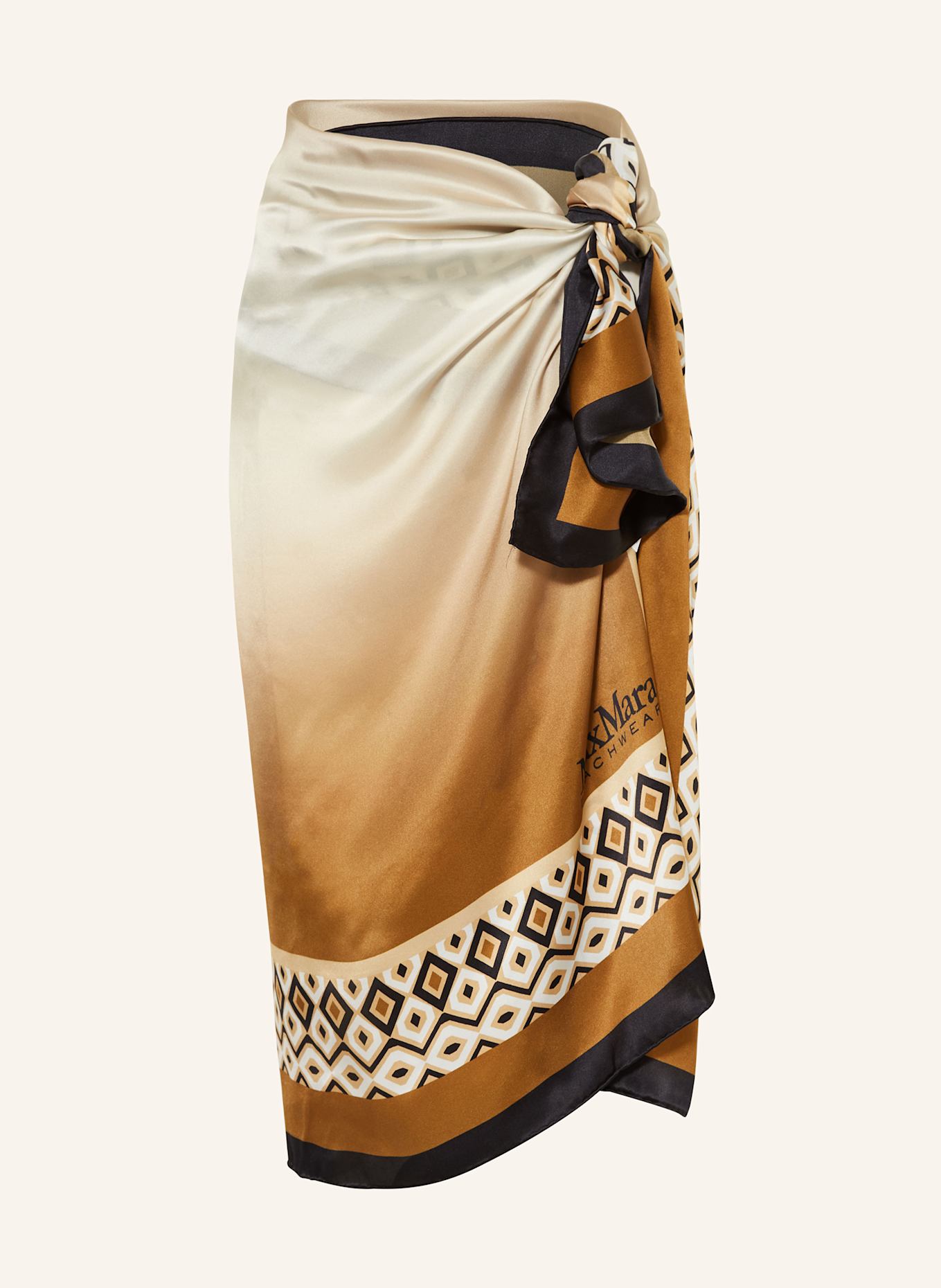 Max Mara BEACHWEAR Pareo OTTICO: BEŻOWY / KONIAKOWY / ECRU