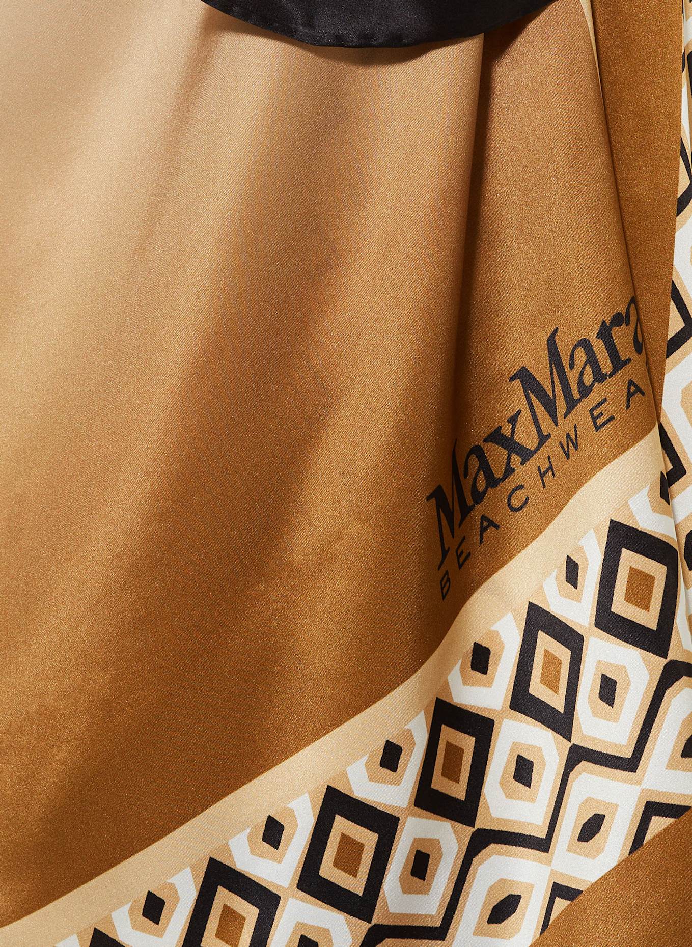 Max Mara BEACHWEAR Pareo OTTICO: BEŻOWY / KONIAKOWY / ECRU