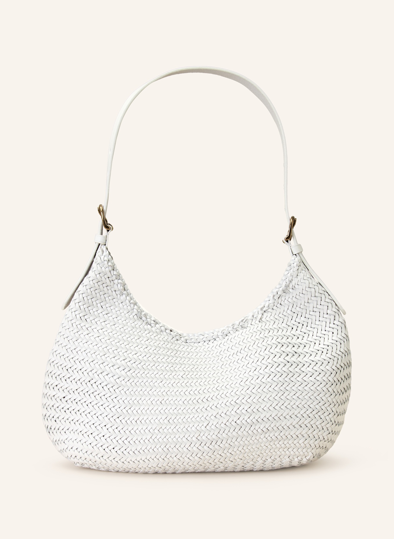 DRAGON DIFFUSION Hobo bag LUNA MEZZA MEDIUM in white
