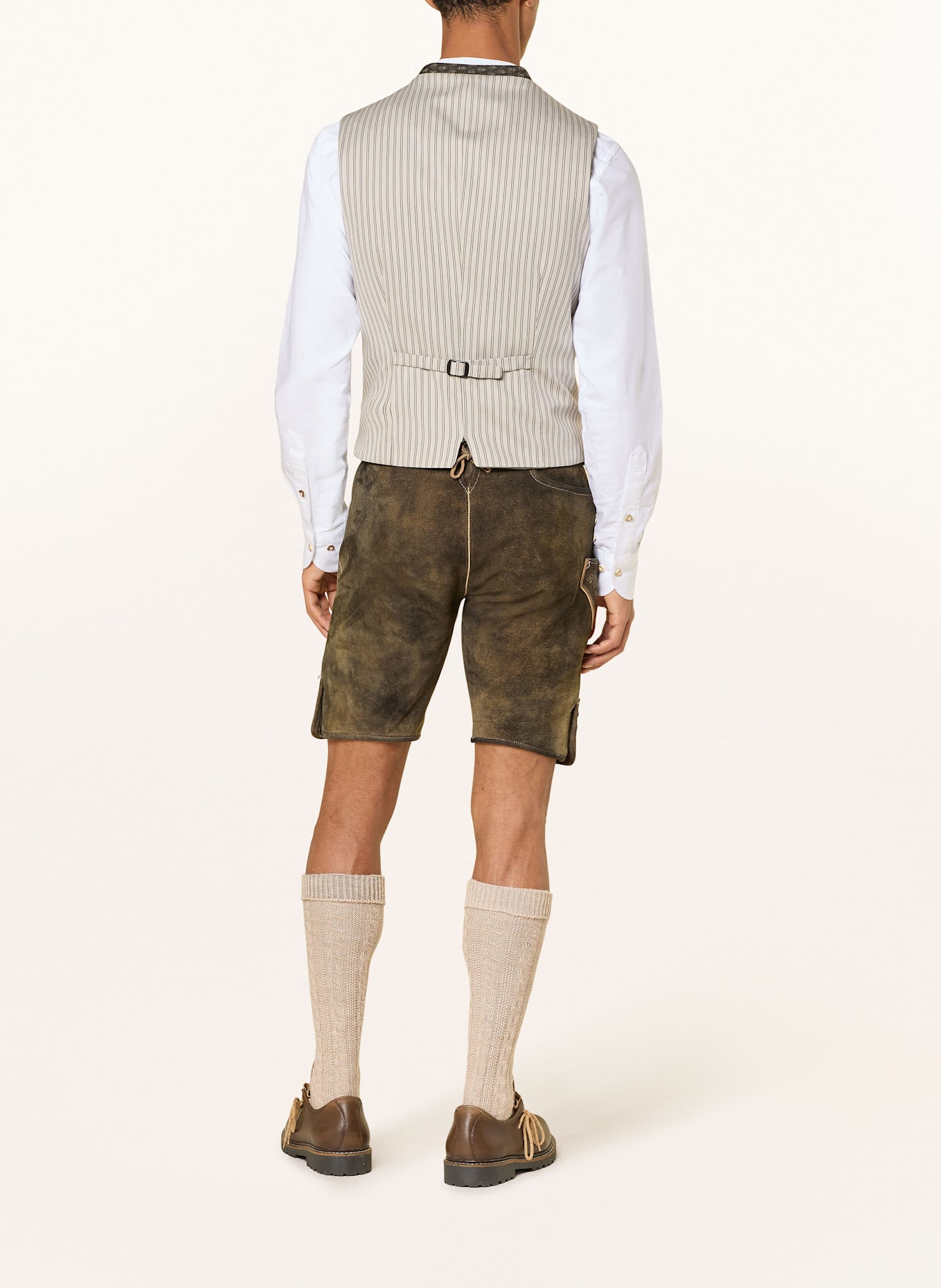 Gottseidank Trachtenweste KONSTANTIN Extra Slim Fit: OLIV/ SCHWARZ/ HELLGRAU