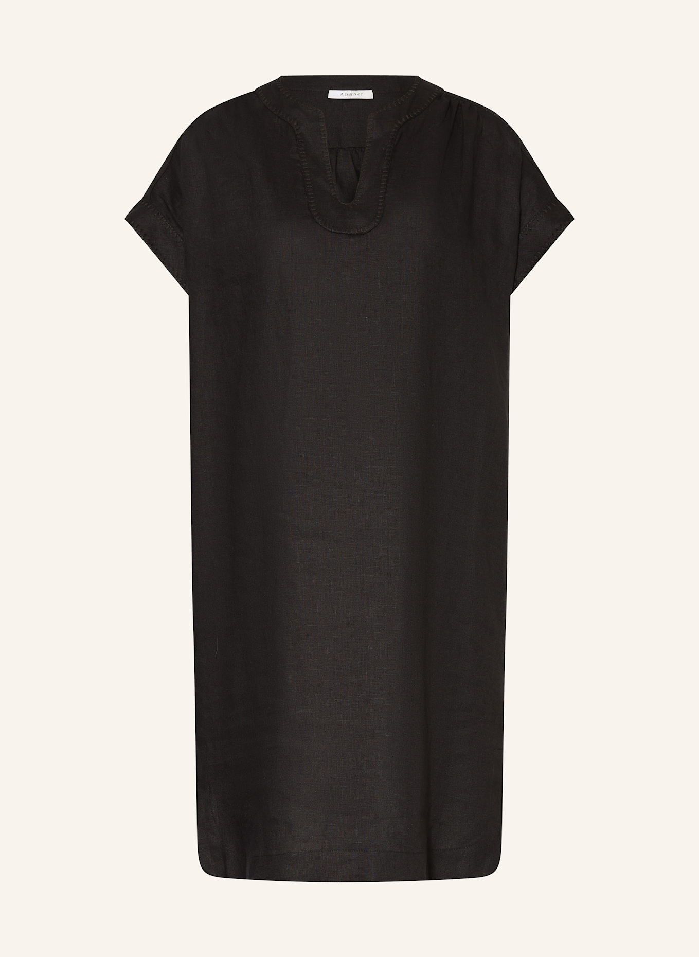ANGOOR Lněné šaty GENE: ČERNÁ