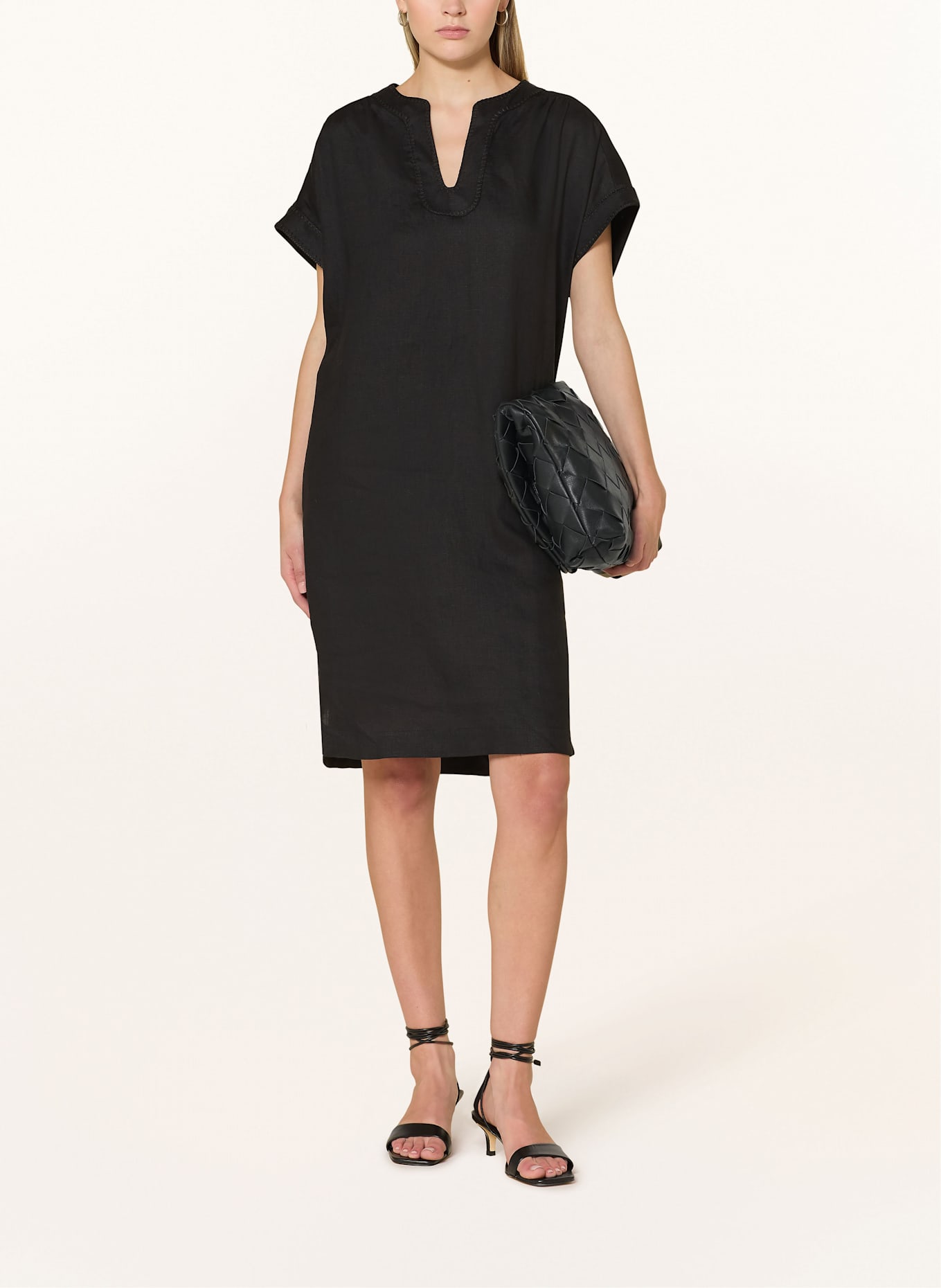 ANGOOR Lněné šaty GENE: ČERNÁ