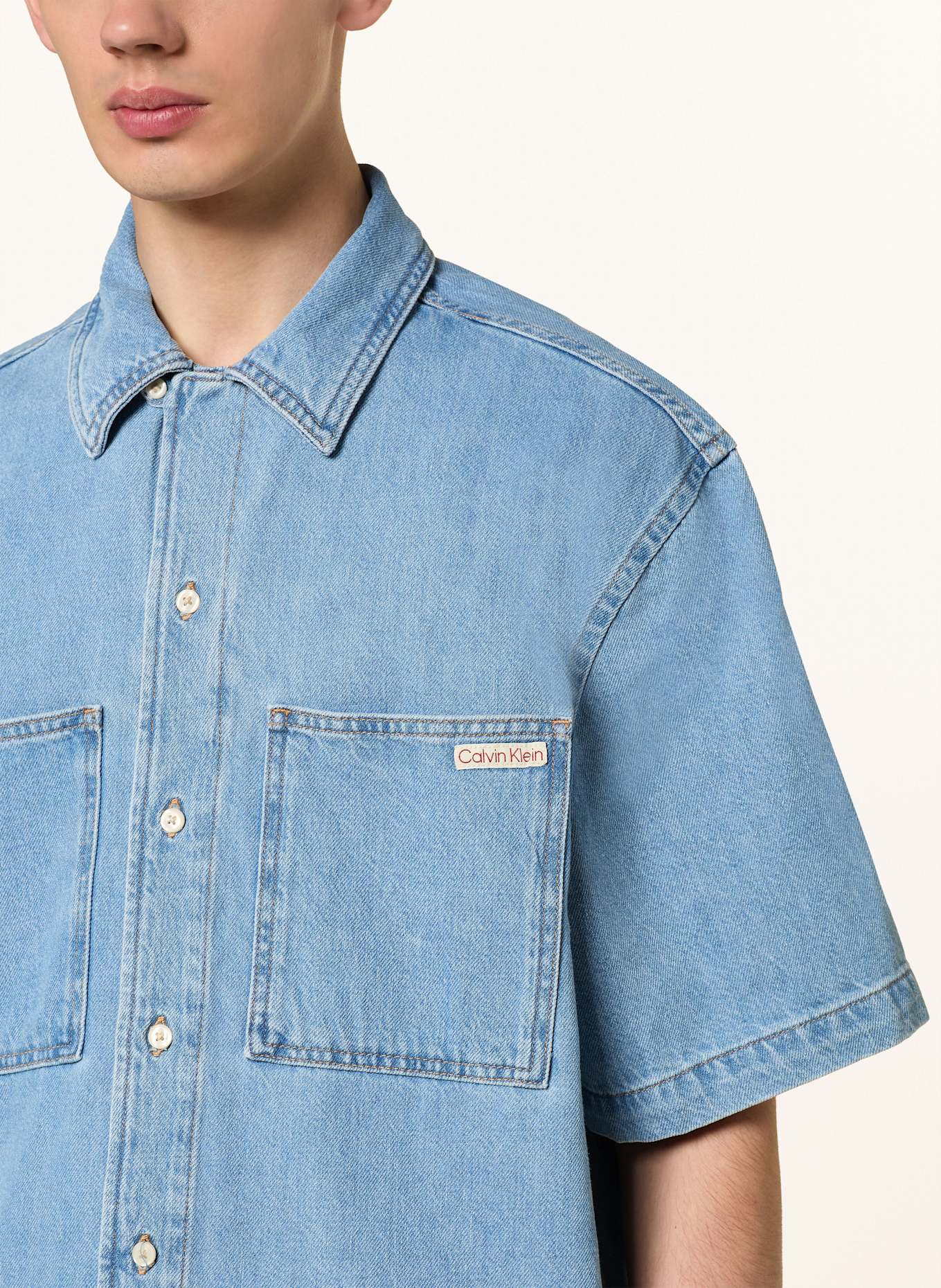 Calvin Klein Jeans Koszula jeansowa relaxed fit: JASNONIEBIESKI