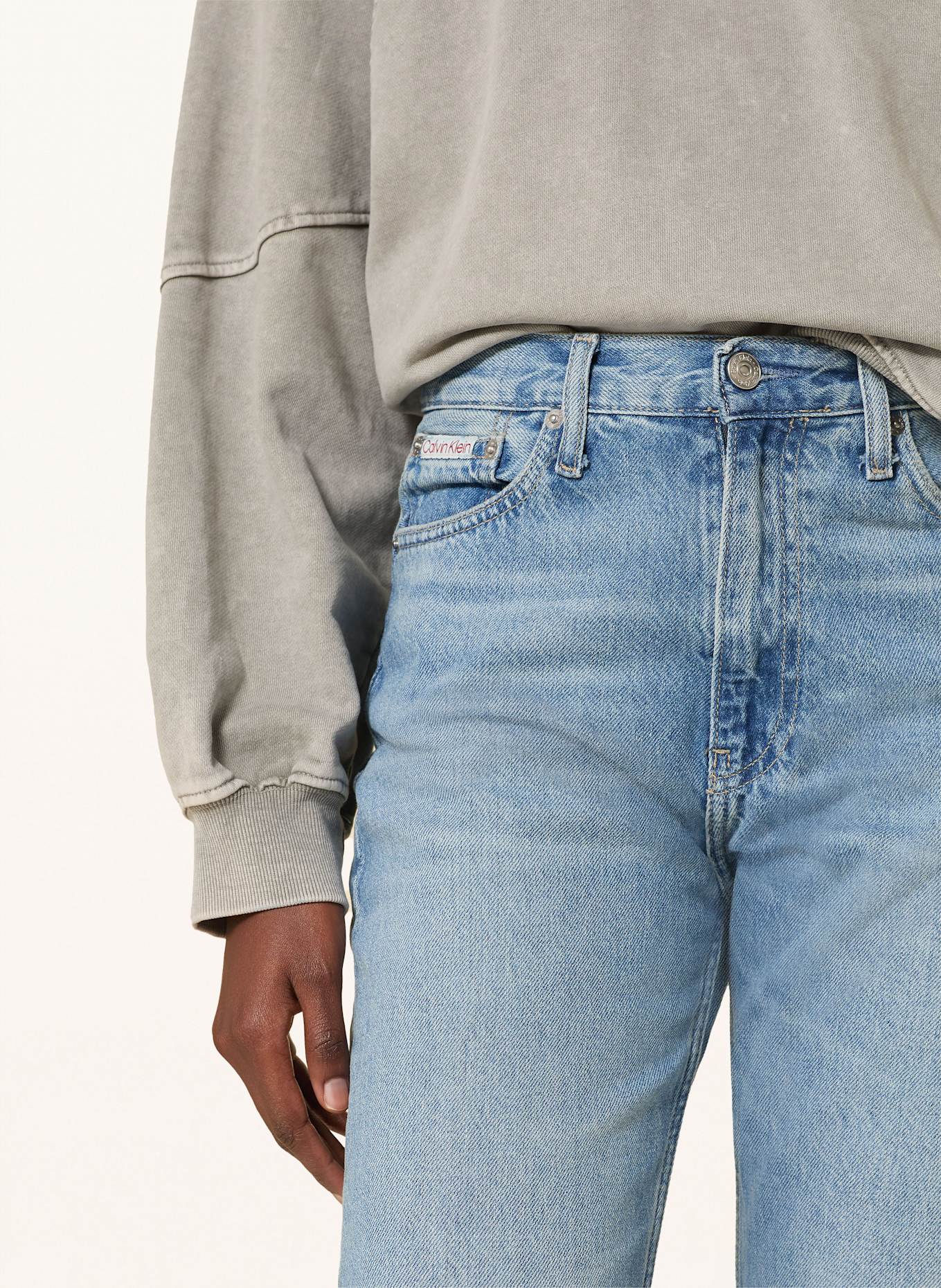 Calvin Klein Jeans Bootcut jeans: 1Calvin Klein Mino Cintura in pelle nera