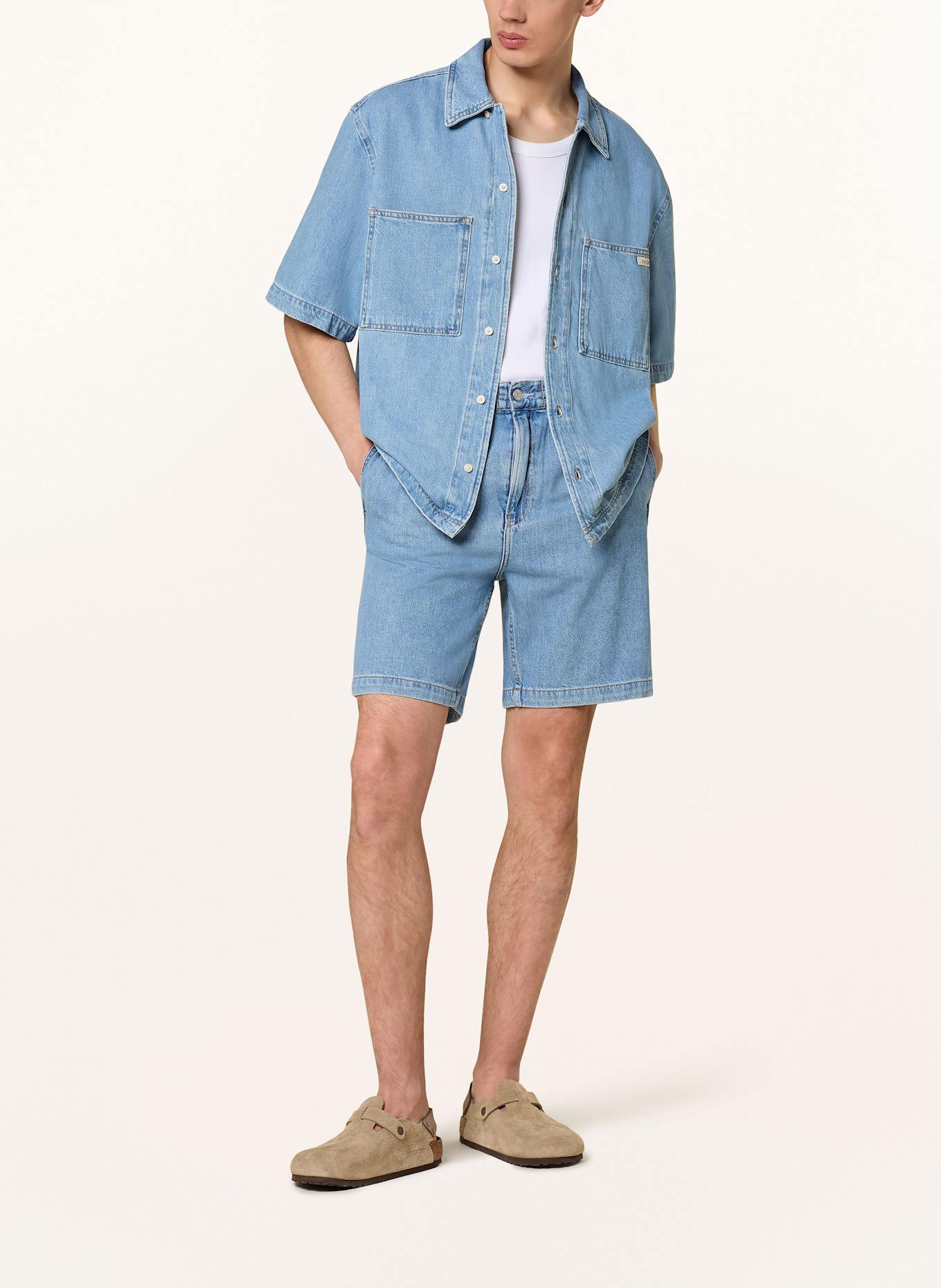 Calvin Klein Jeans Relaxed fit denim shorts: 1AA Denim Light