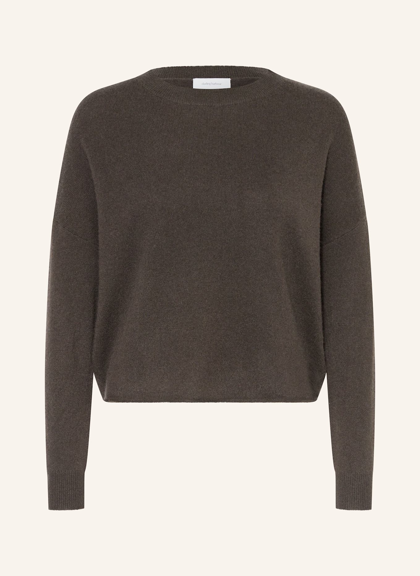darling harbour Cashmere-Pullover: DUNKELBRAUN
