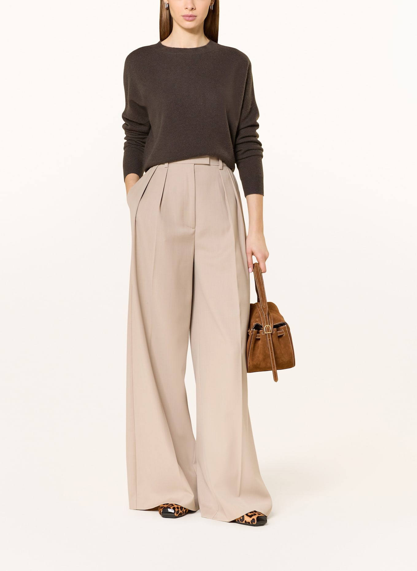 darling harbour Cashmere-Pullover: DUNKELBRAUN