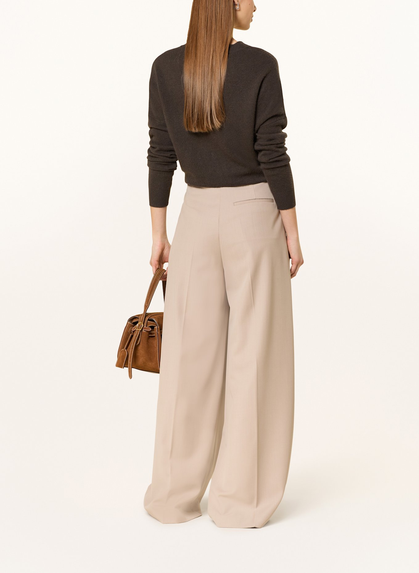 darling harbour Cashmere-Pullover: DUNKELBRAUN