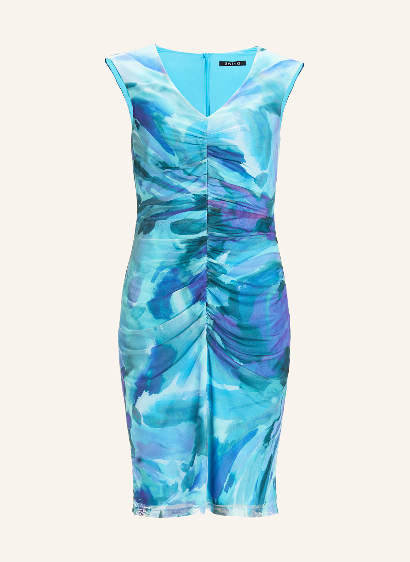 SWING Cocktail dress made of mesh: TURQUOISE / BLUE / MINT