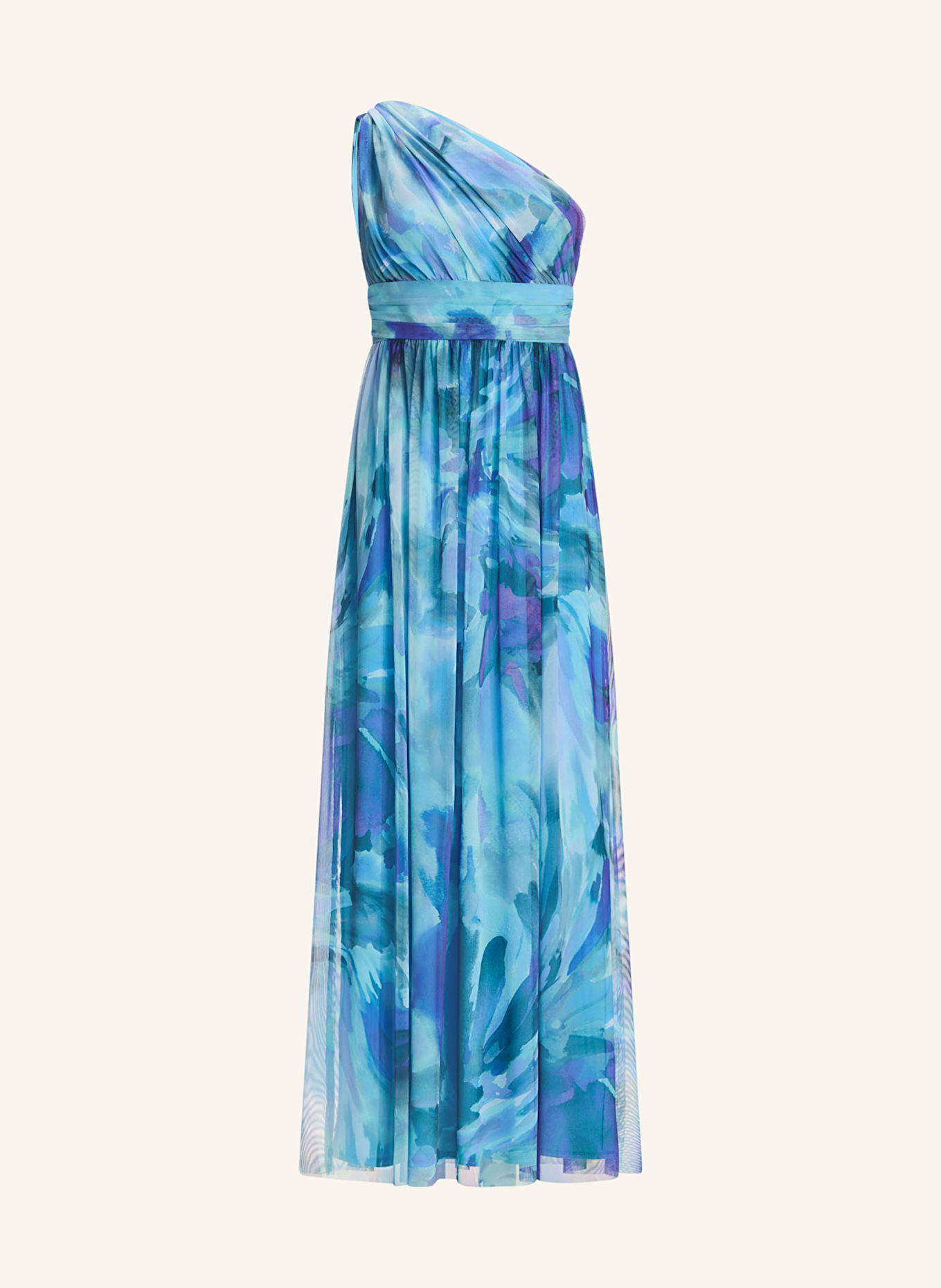 SWING Abendkleid aus Mesh: BLAU/ HELLBLAU/ PETROL