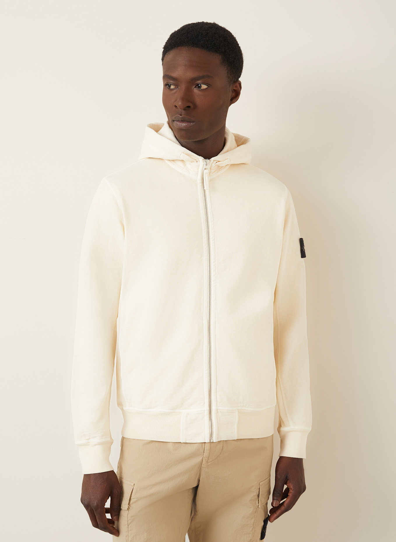 STONE ISLAND Sweatjacke: CREME